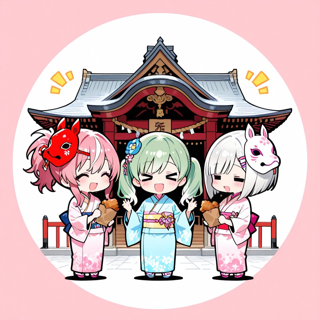 お正月の仲良しちゃん