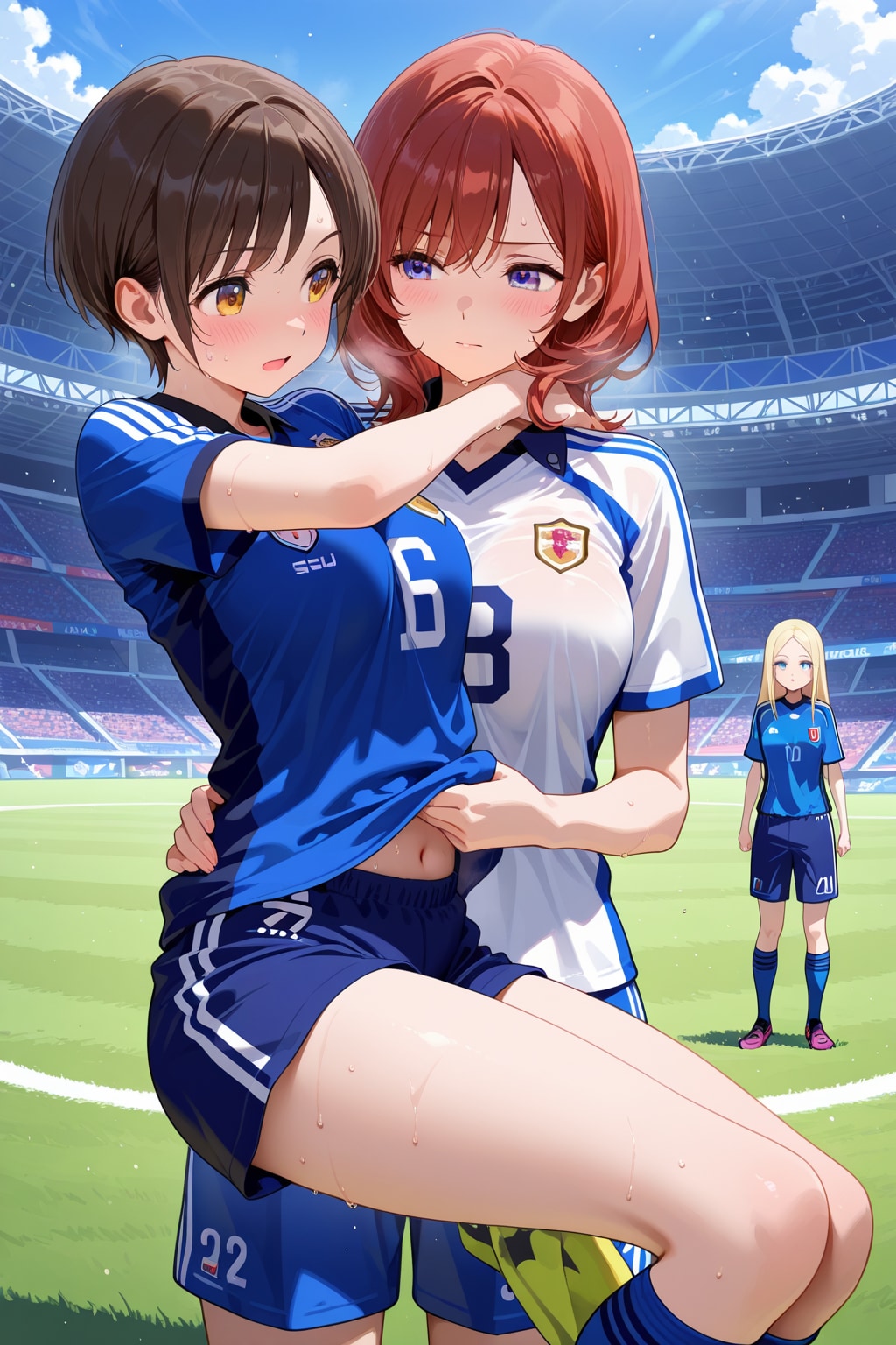 試合後のユニフォーム交換
