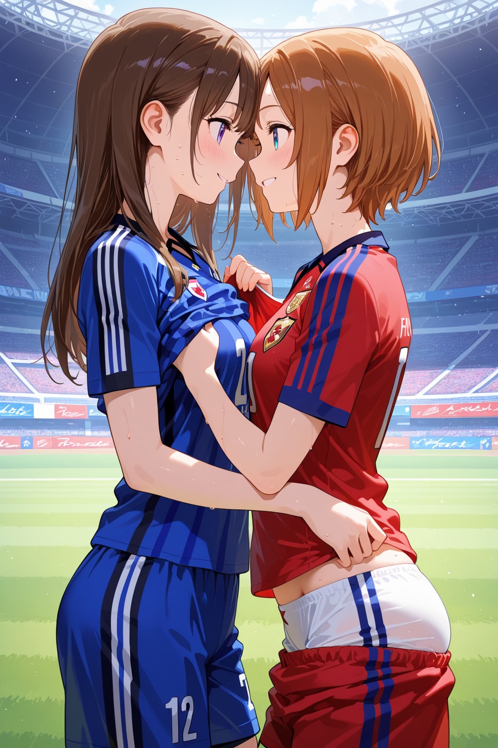 試合後のユニフォーム交換