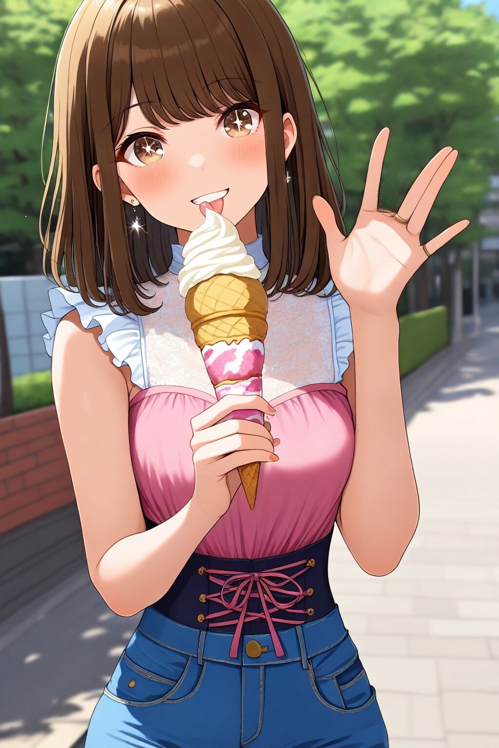 アイスクリームいぇーい♪ | の人気AIイラスト・グラビア