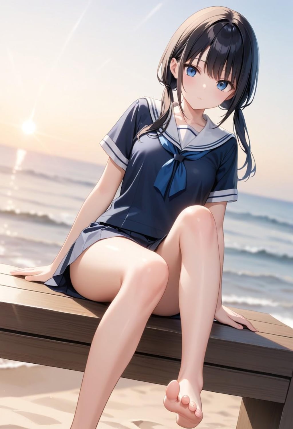 セーラー服の少女(夏の終わり)(2)