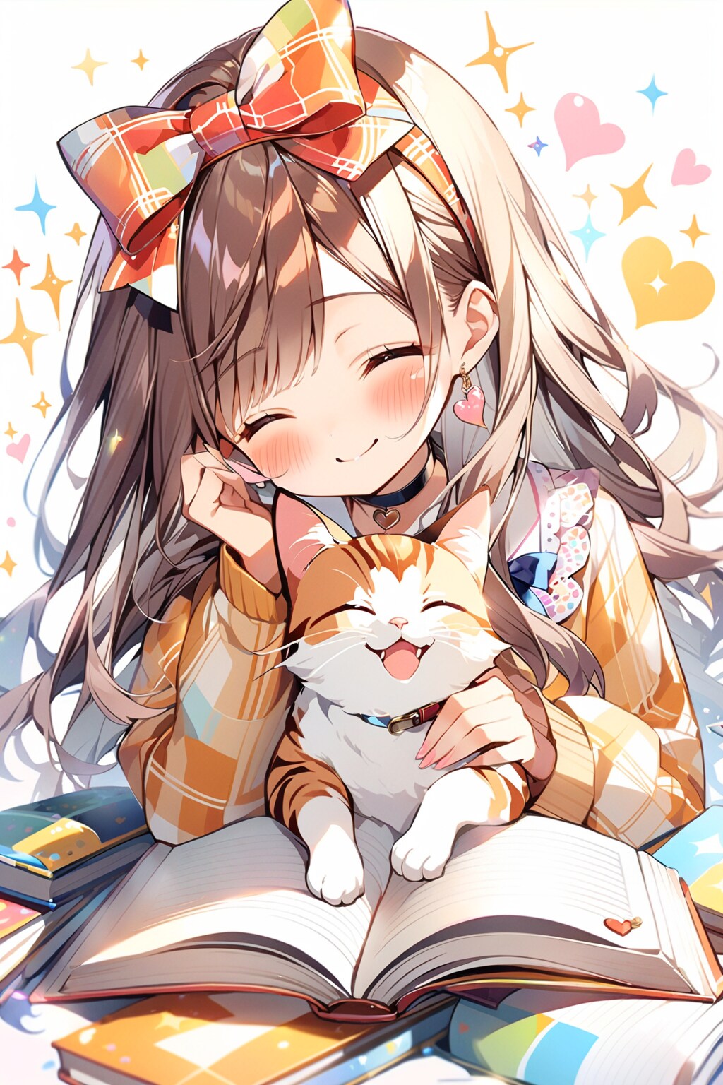 猫と少女 読書 | の人気AIイラスト・グラビア