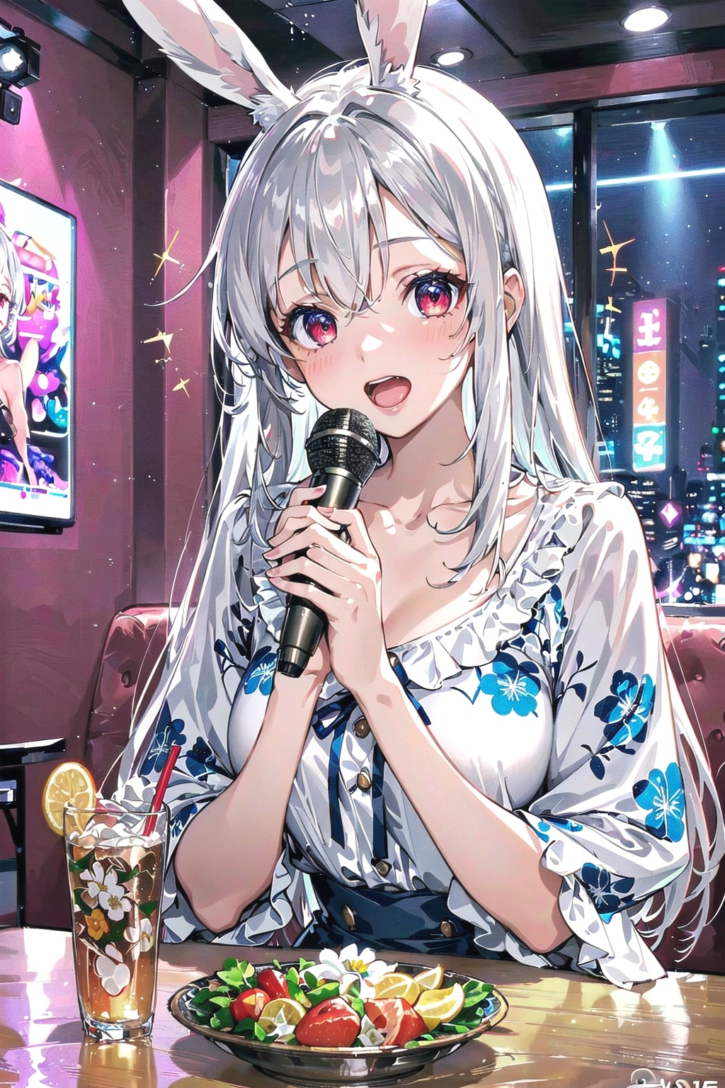 次はみみの番なのです🎤🐰🎶 | の人気AIイラスト・グラビア