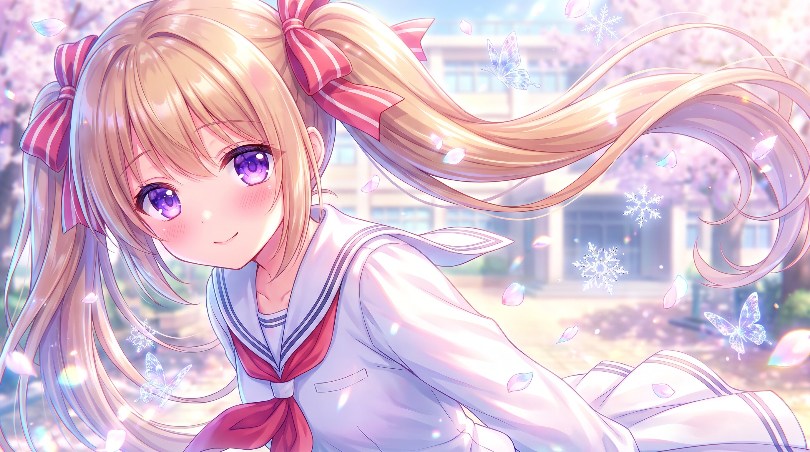 陽光舞う金髪少女