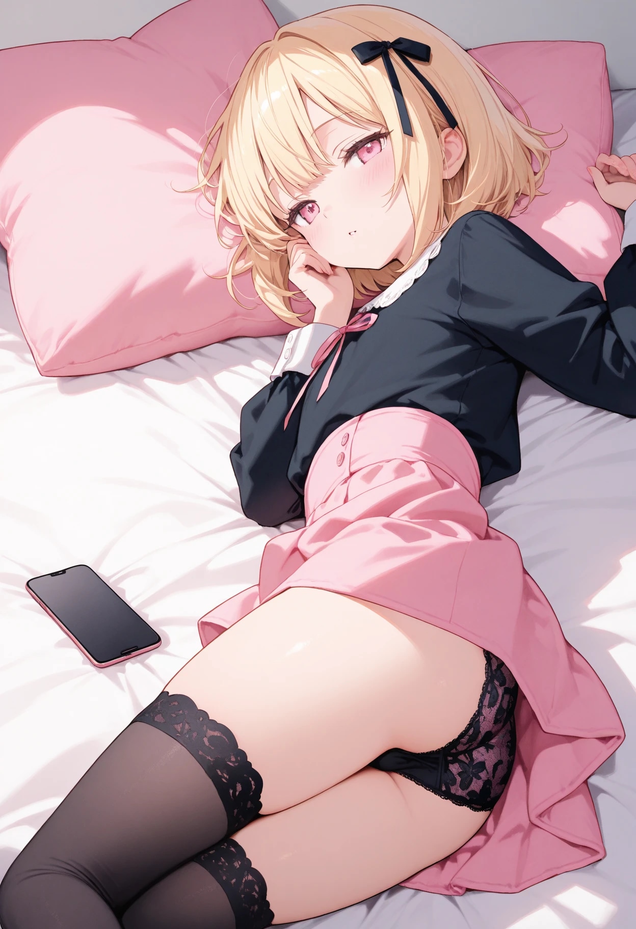 黒いレースの下着