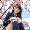 零れ桜（こぼれざくら）♡制服女子【Upskirt】 2枚目