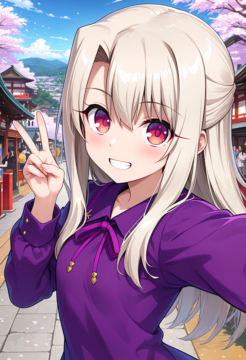 春のお花見ツーショット