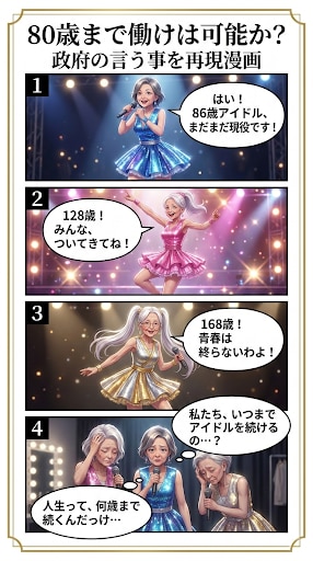 80歳まで働けは可能か？ | の人気AIイラスト・グラビア