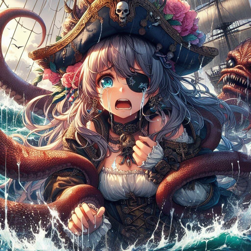 クッソ情けない顔で泣き叫ぶ海賊ちゃん