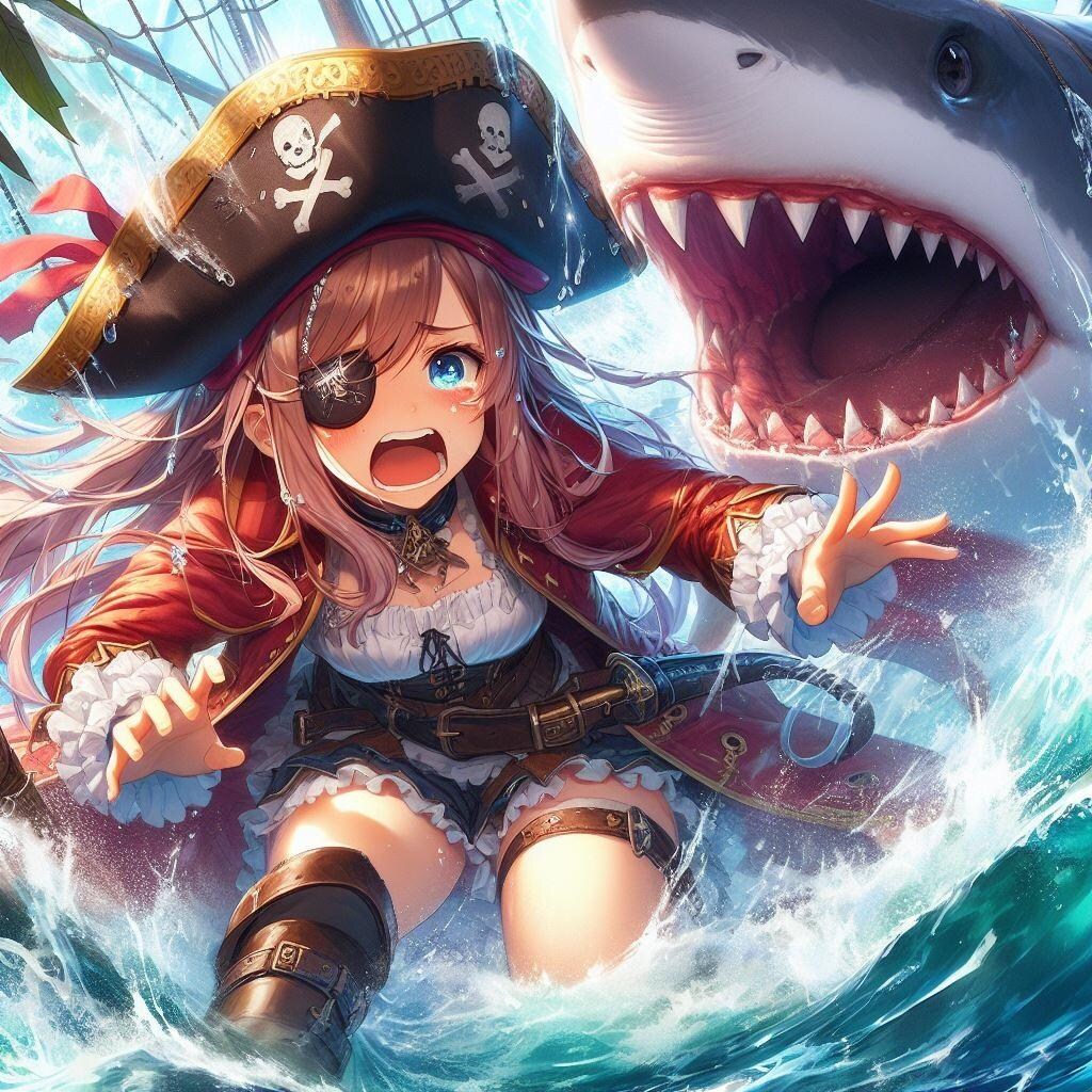 クッソ情けない顔で泣き叫ぶ海賊ちゃん