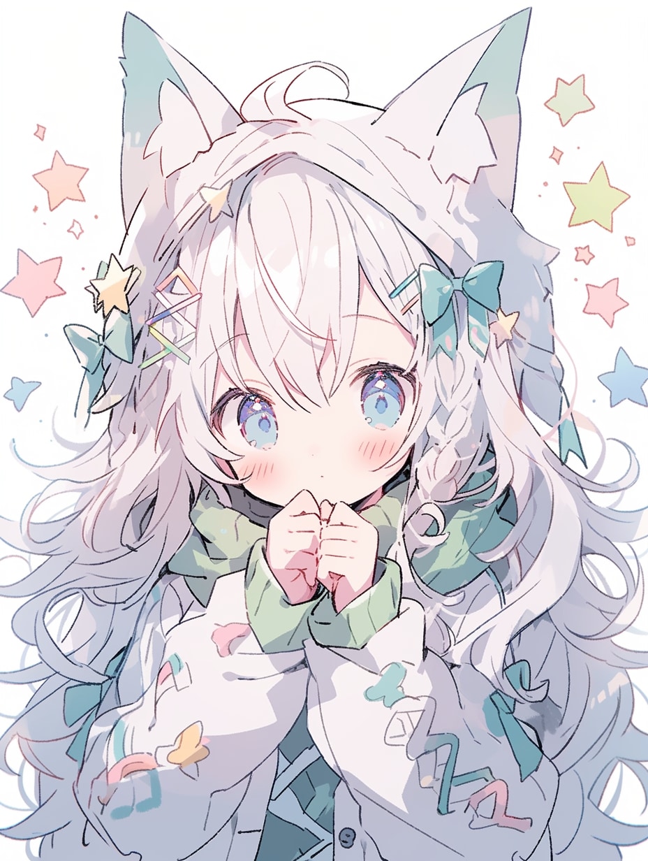 星の囁きを聞く狐耳少女