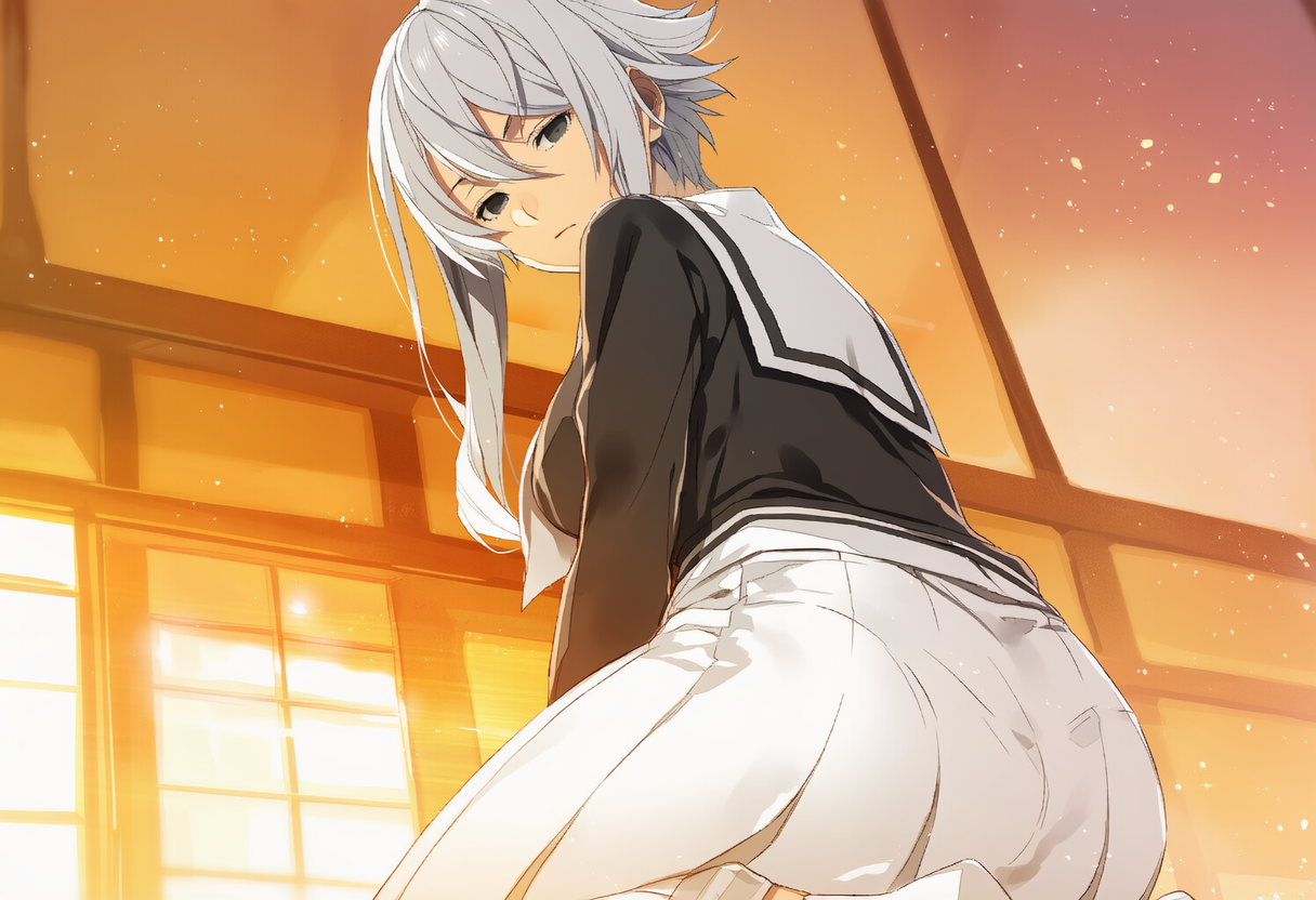 夕暮れ時の背中