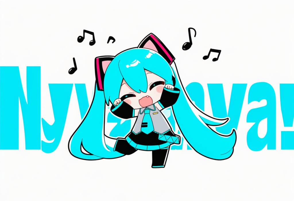 V4,5 VOCALOID　初音ミク　Nyanyanyanyanyanyanya!