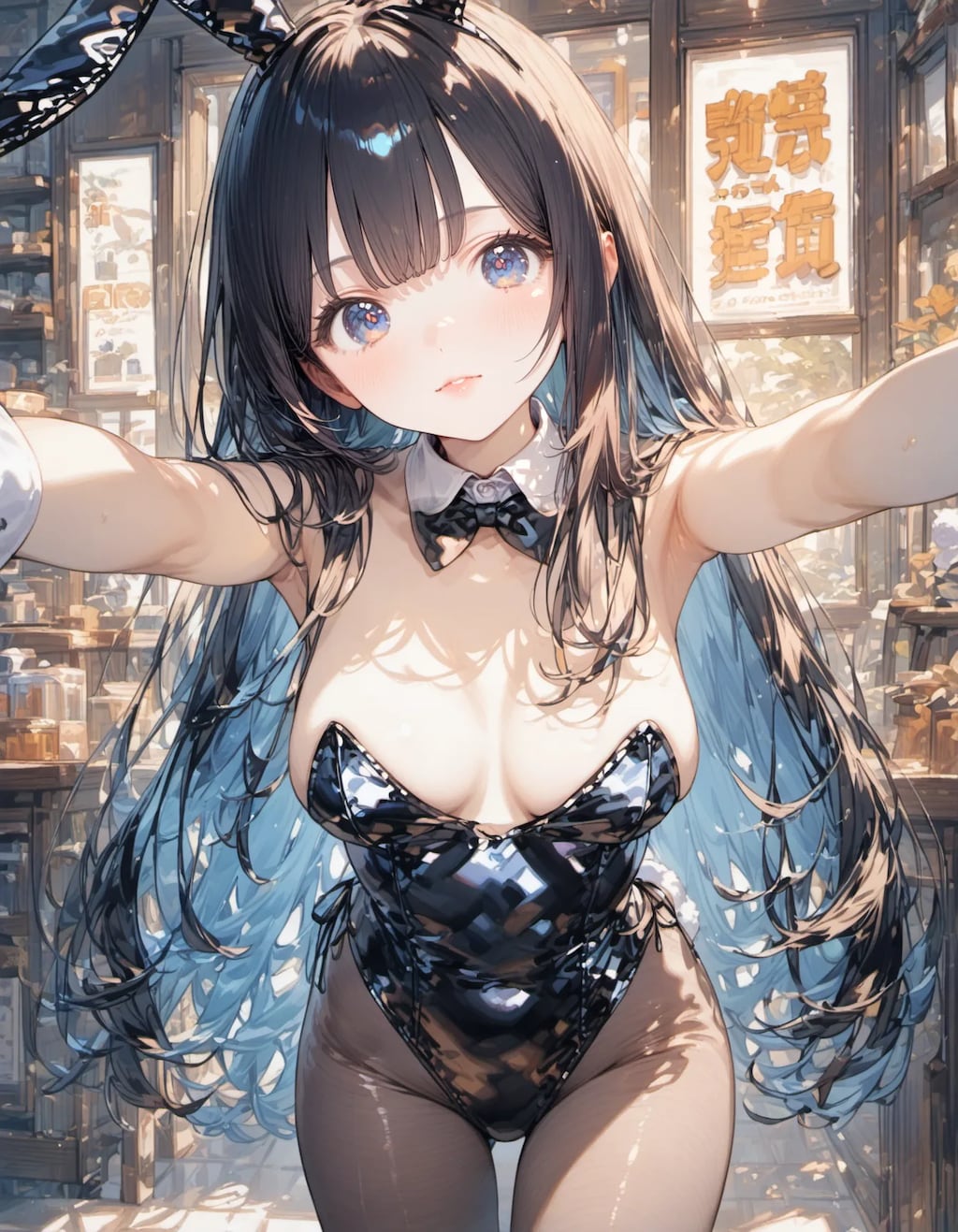Bunny in Blue Light