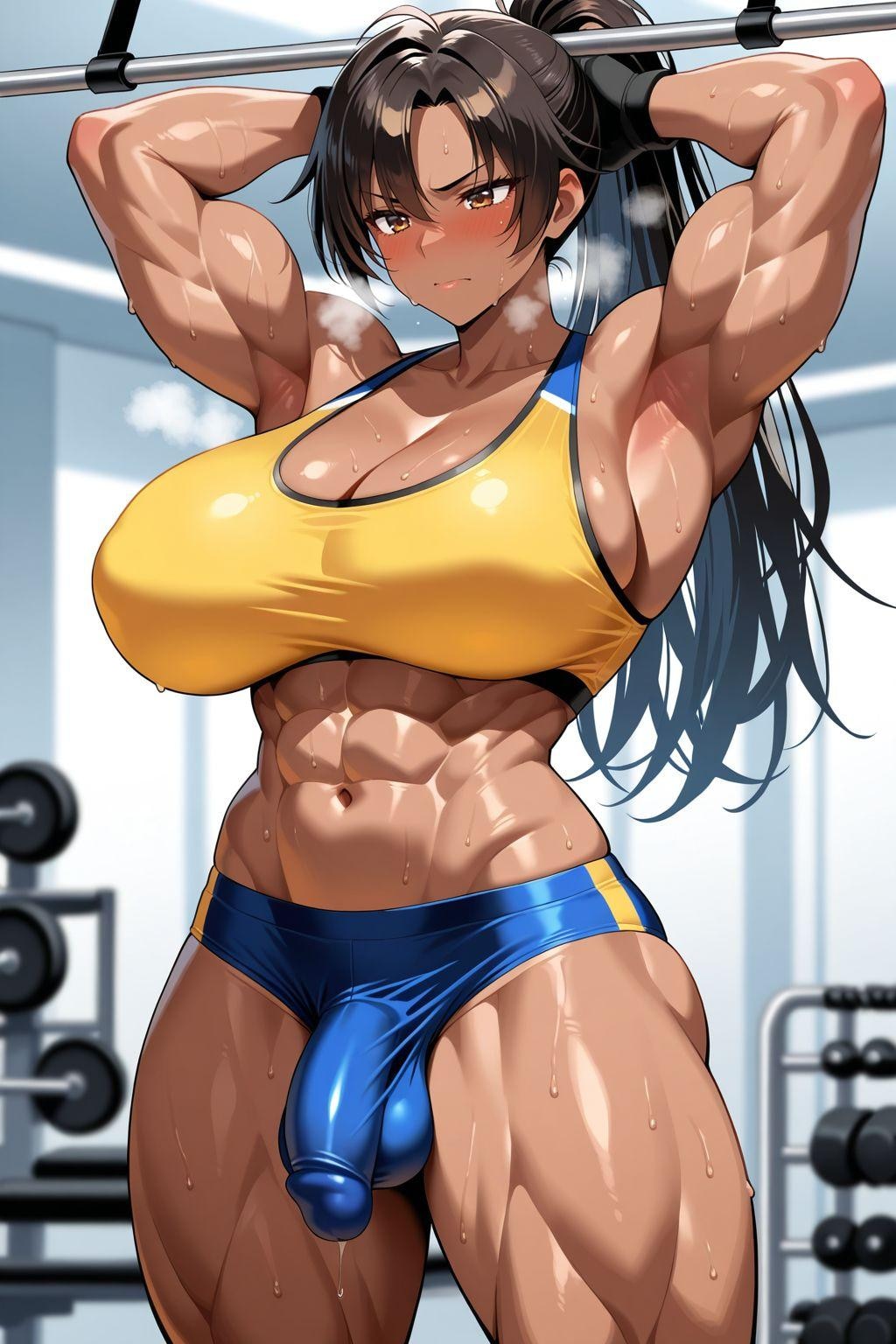 ふたなり筋肉娘