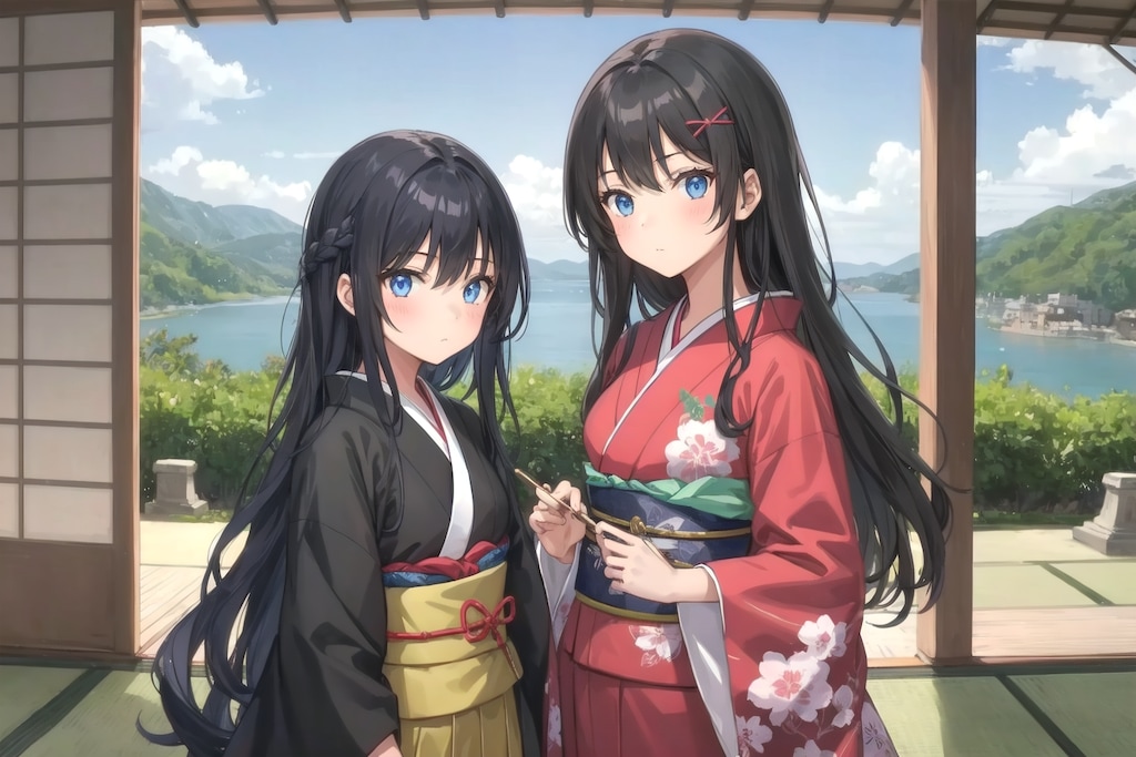 お城の姫体験な2人