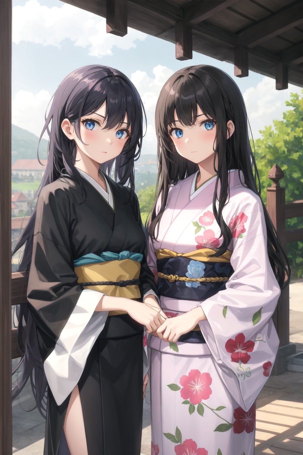 お城の姫体験な2人