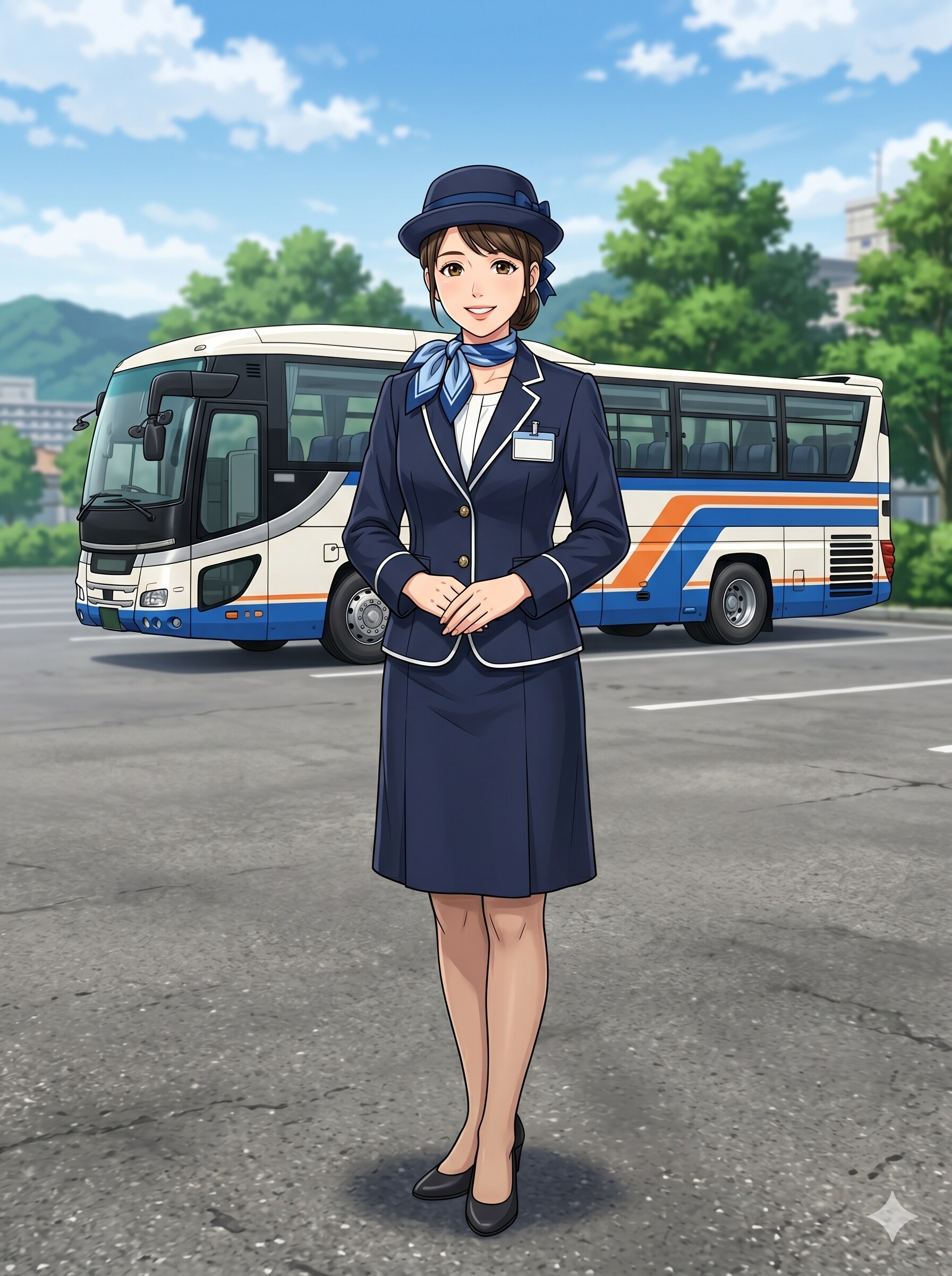 バスガイドの女性