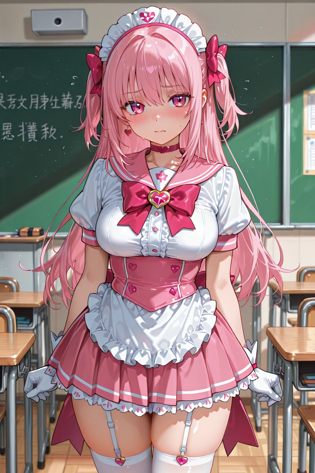 教室でコスプレ