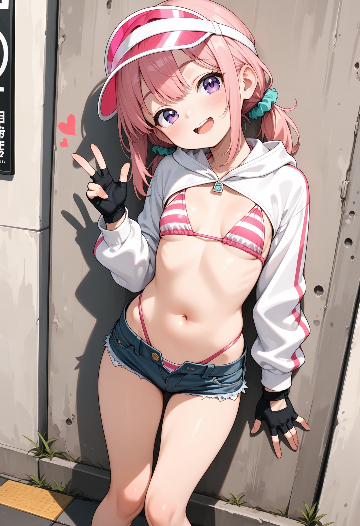 お兄ちゃんが焦るファッションで待ち合わせ場所に現れるおさげちゃん