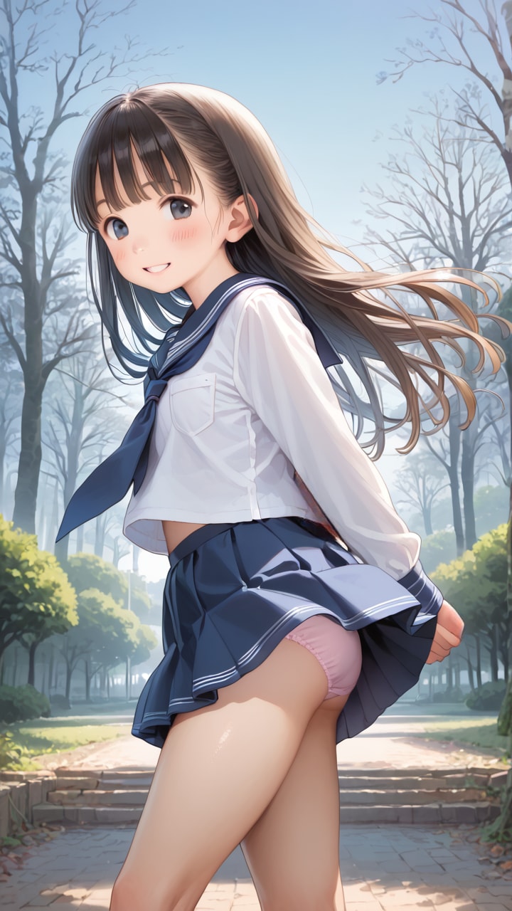 【サンプル】セーラー服〇リJ〇ちゃんたちの風パンチラver.6.3(12枚)