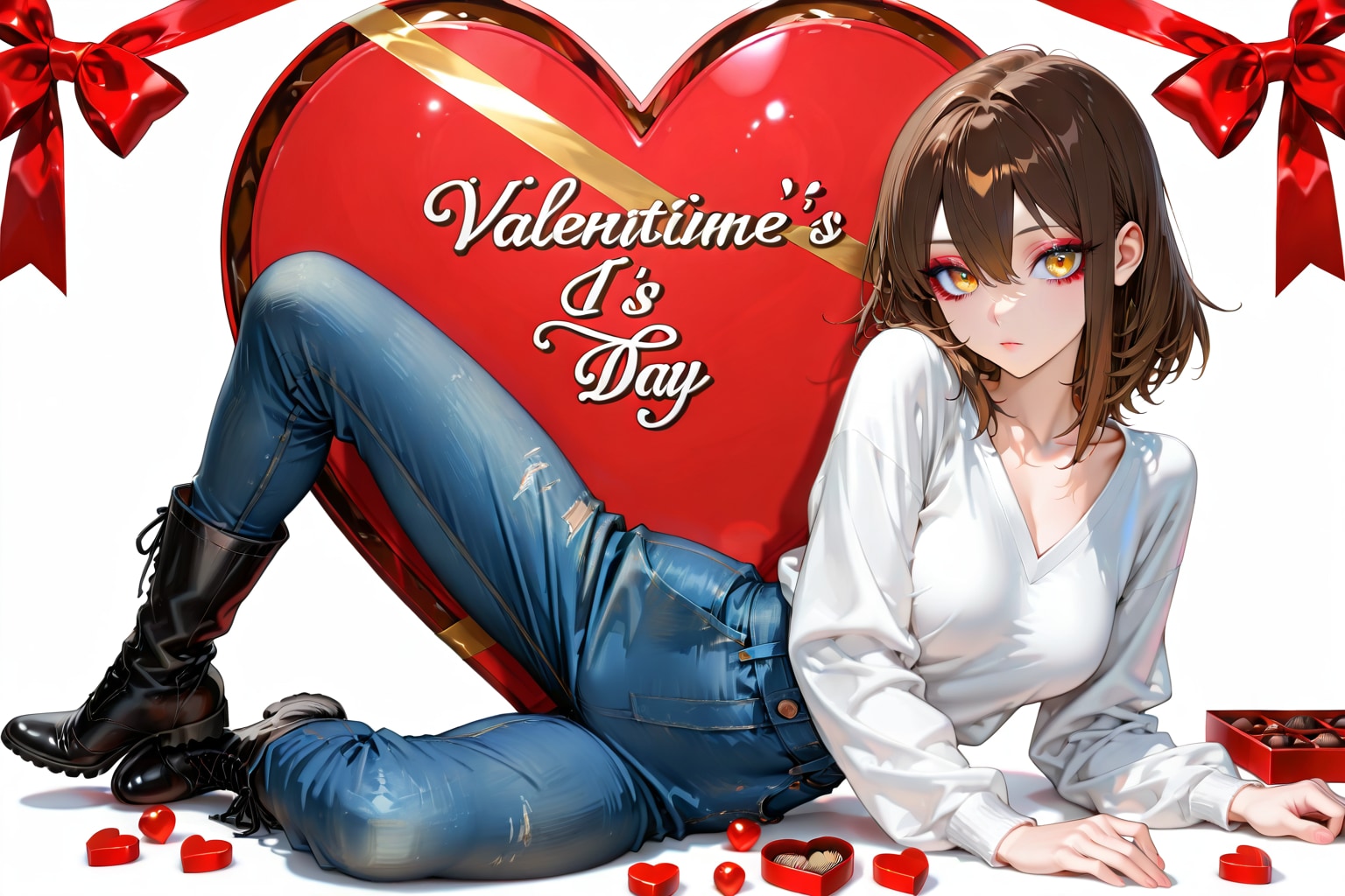 お題-ちちぷいバレンタイン-4- | の人気AIイラスト・グラビア