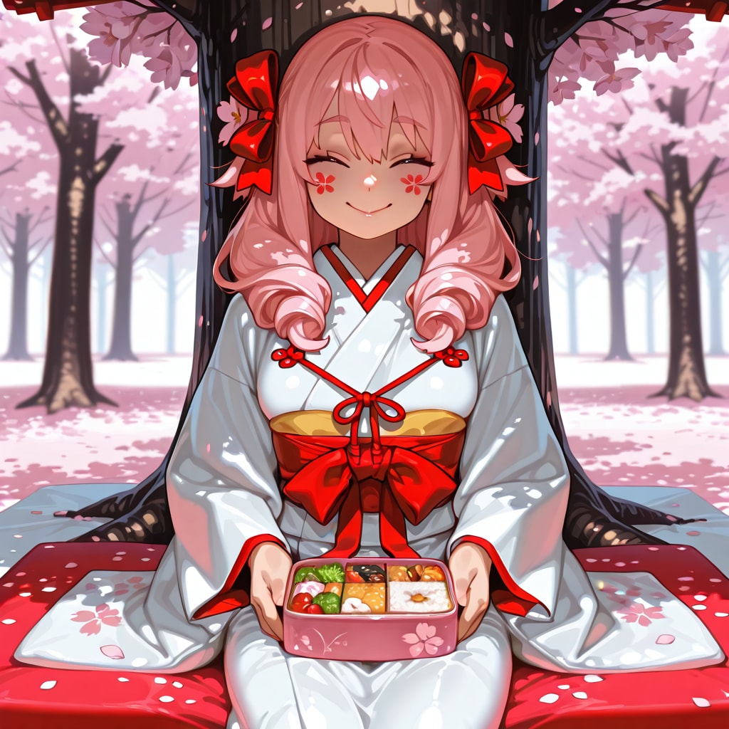 きぐるみでお花見（モデル: ECHIDNA）