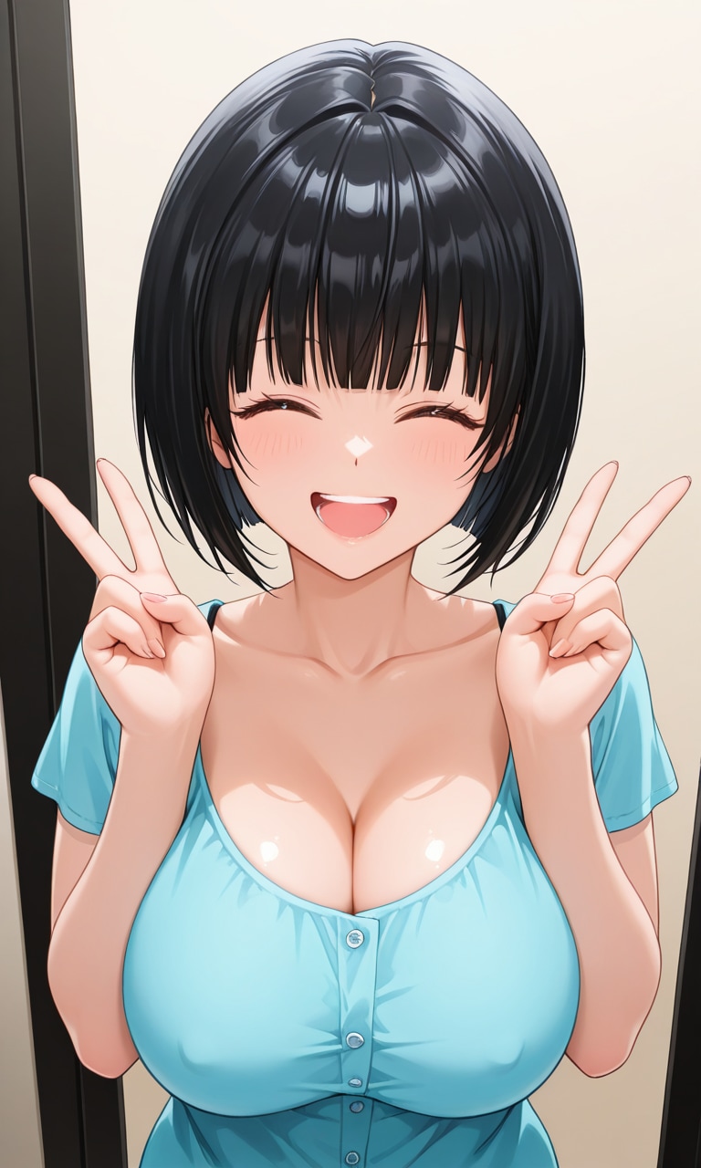 満面の笑み