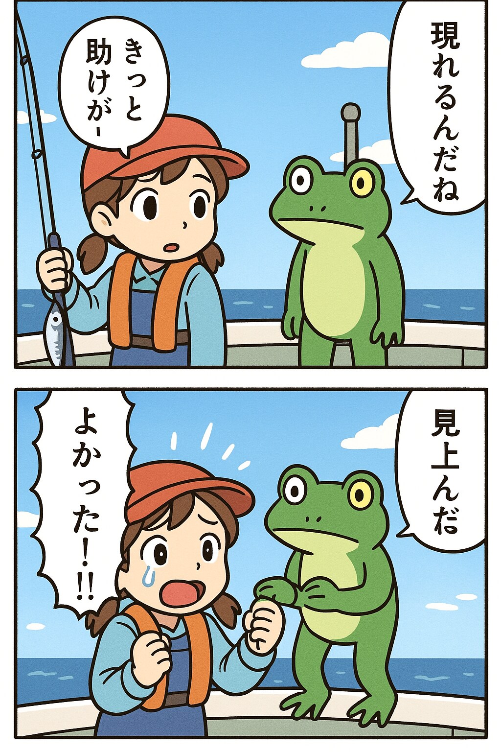 めだかフィッシングで、くにへかえるんだな