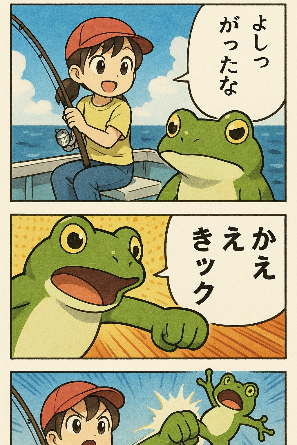 めだかフィッシングで、くにへかえるんだな