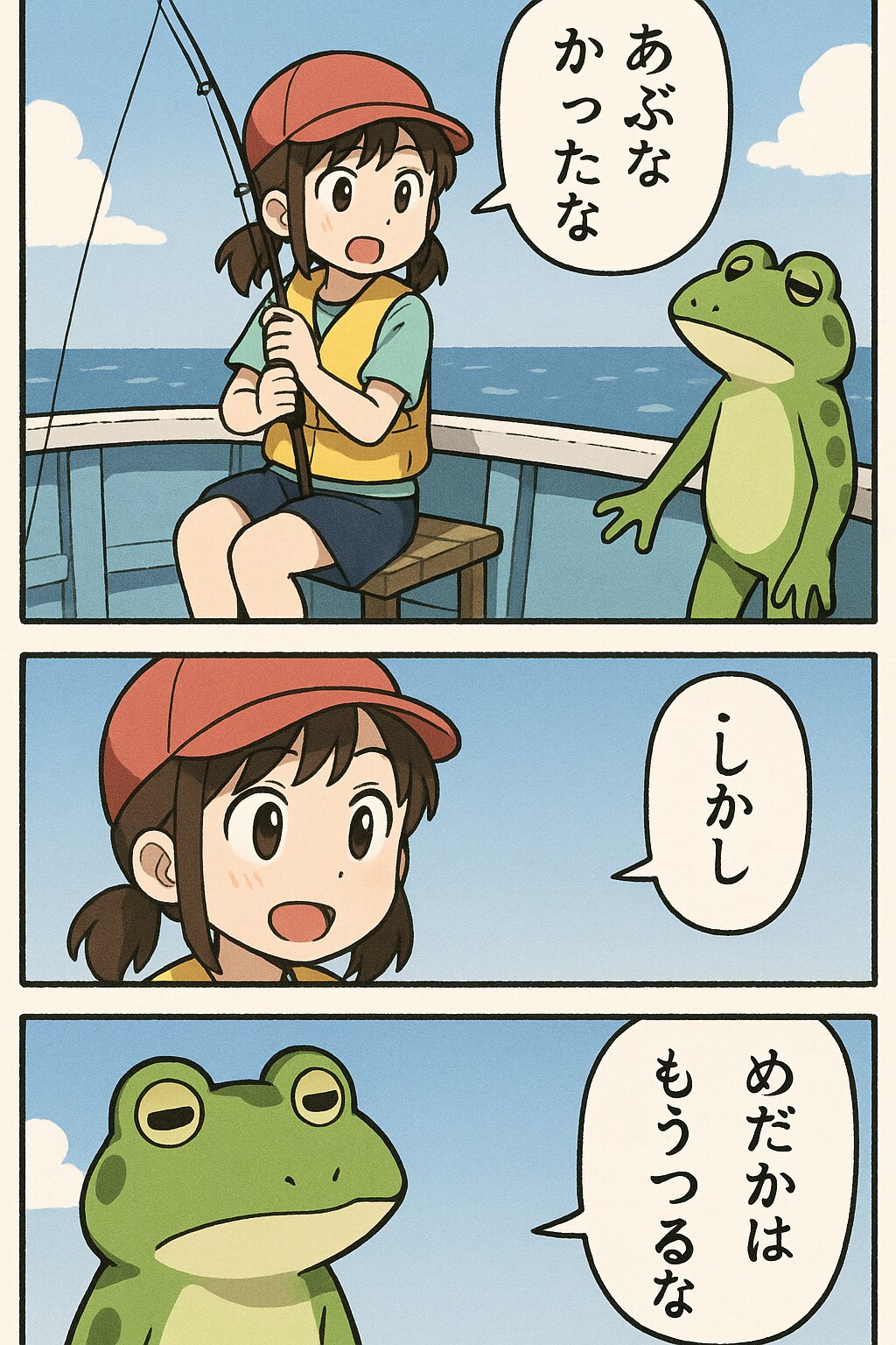 めだかフィッシングで、くにへかえるんだな