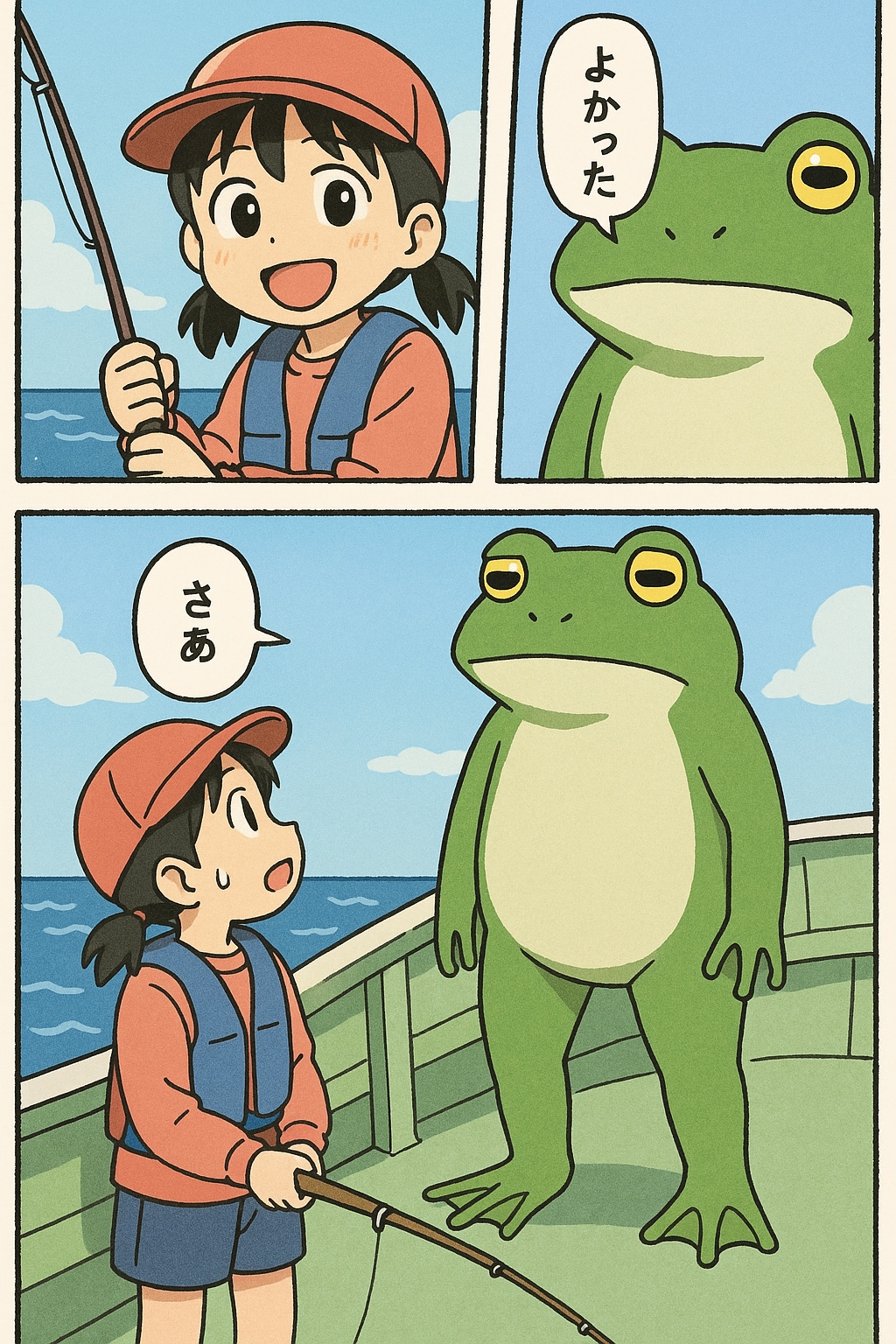 めだかフィッシングで、くにへかえるんだな