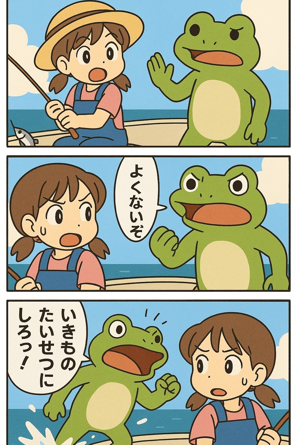 めだかフィッシングで、くにへかえるんだな