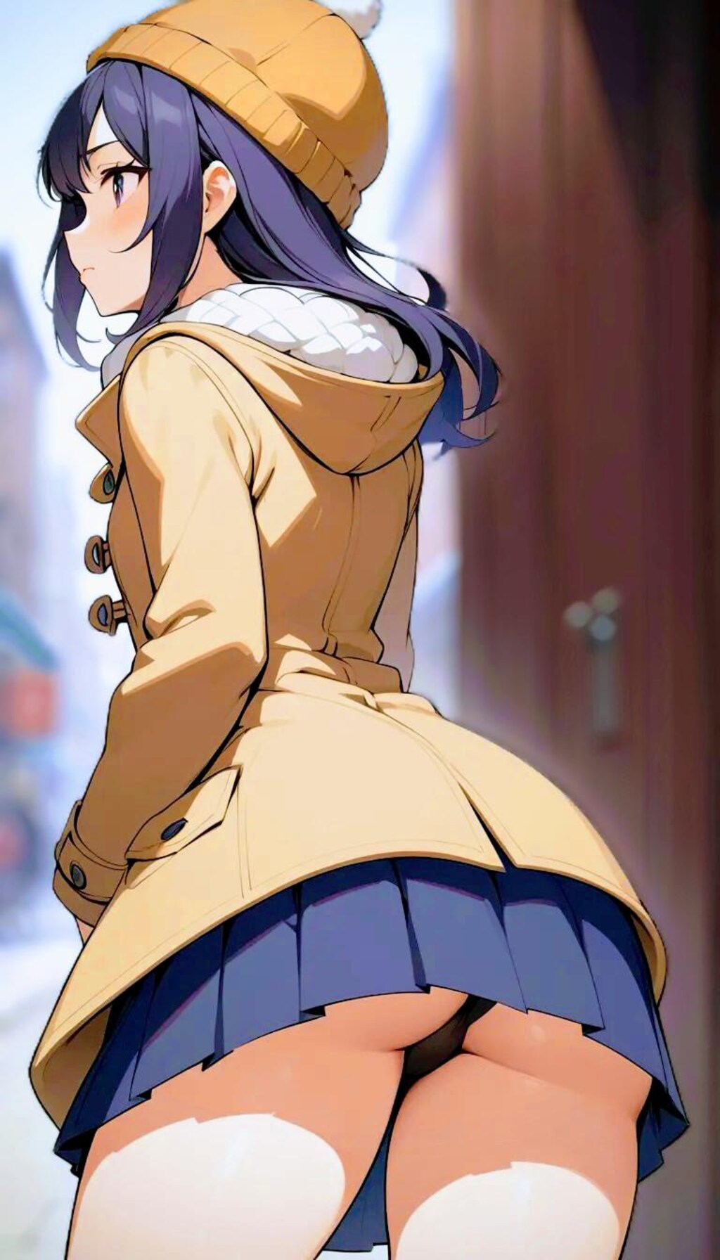 師走に何かを忘れる女性