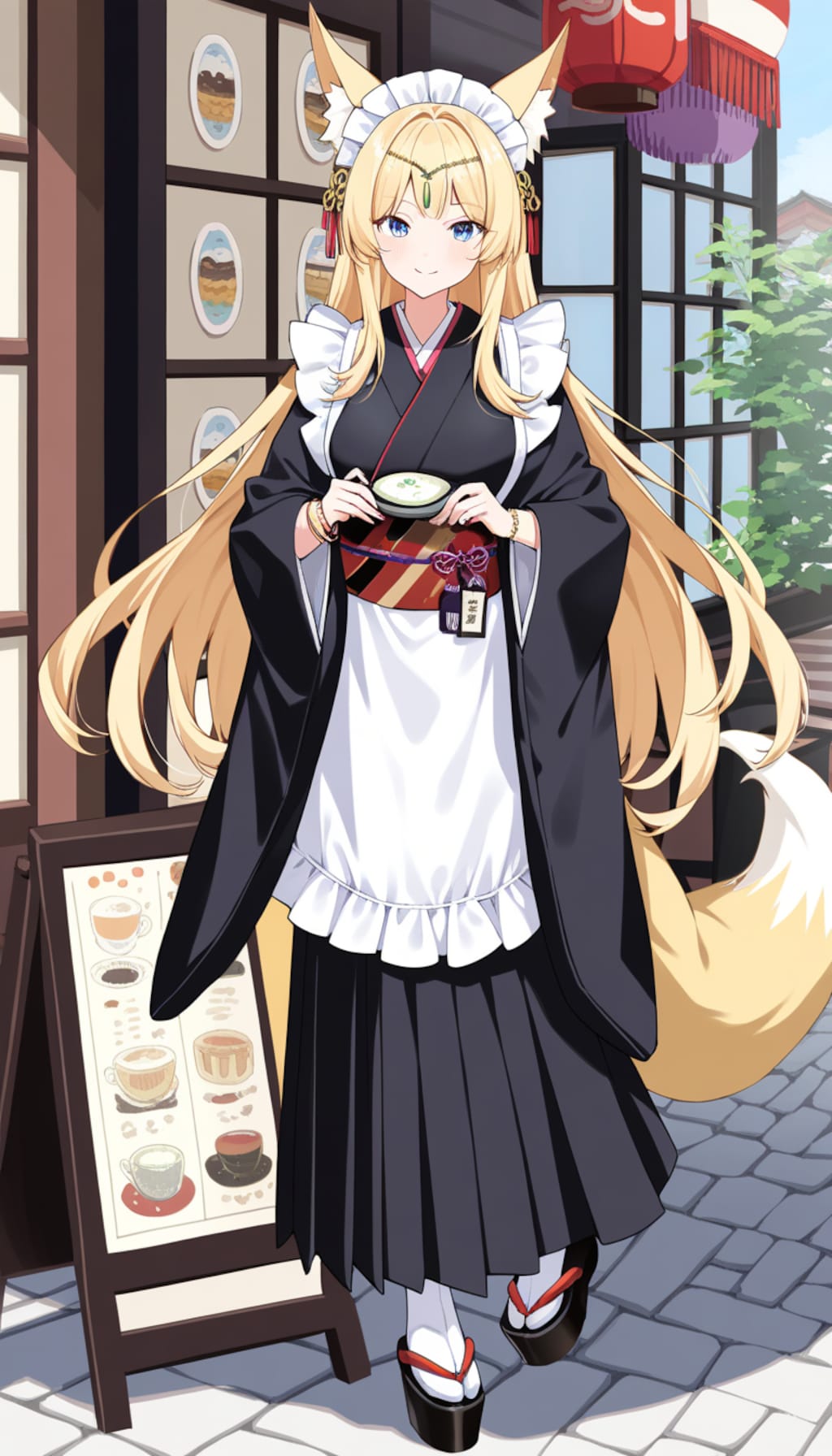 狐耳娘和メイド