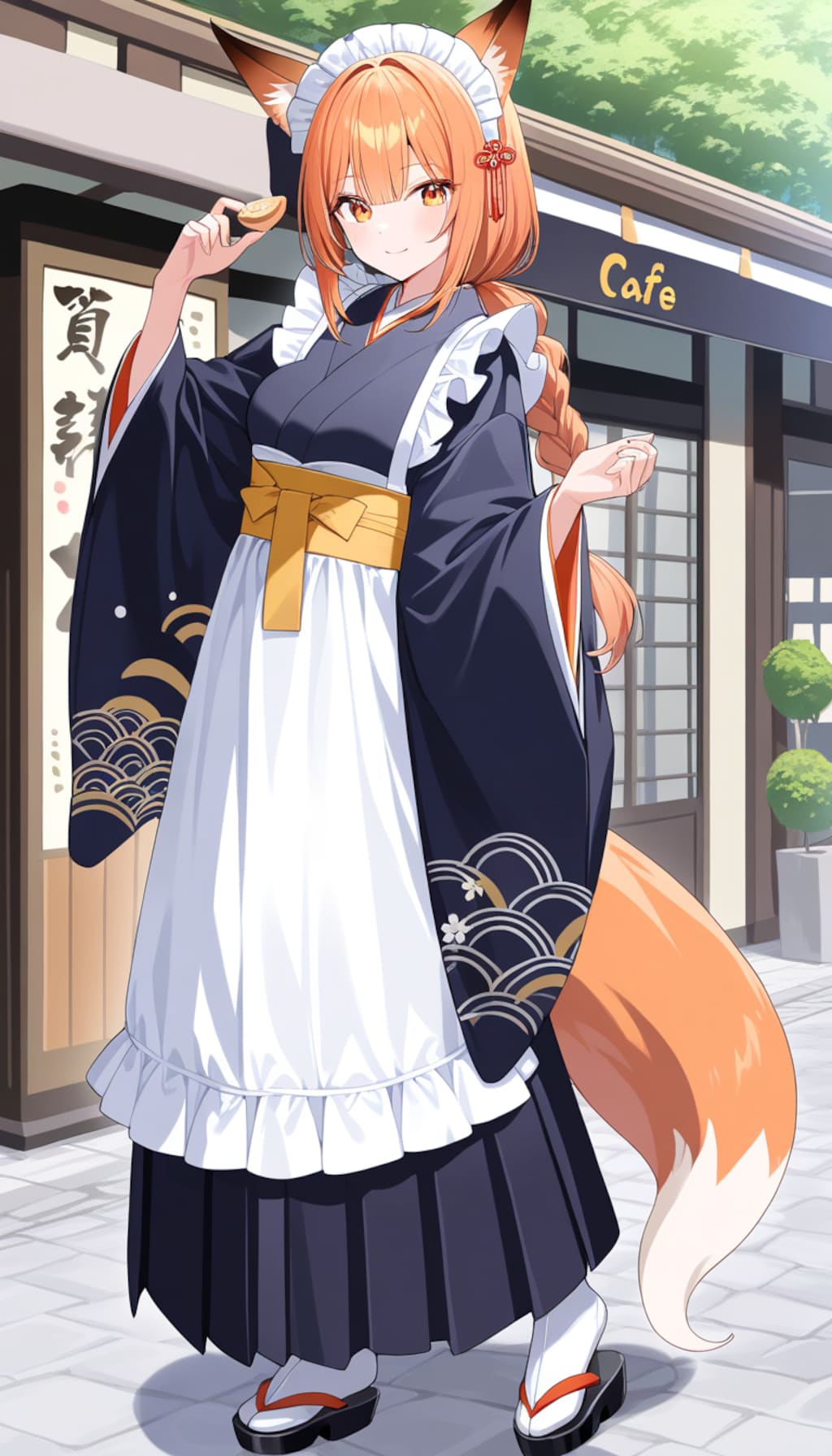 狐耳娘和メイド