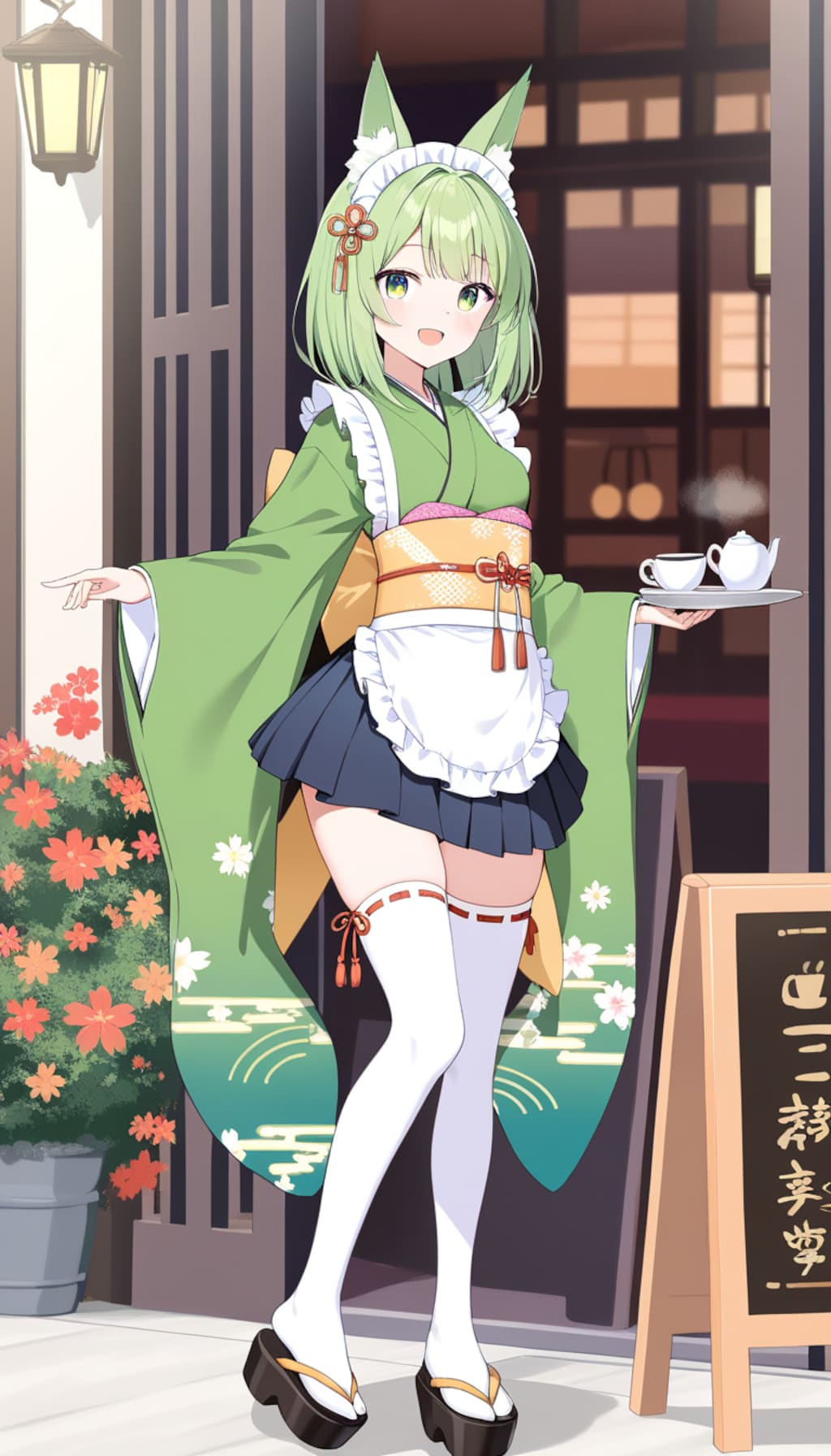 狐耳娘和メイド