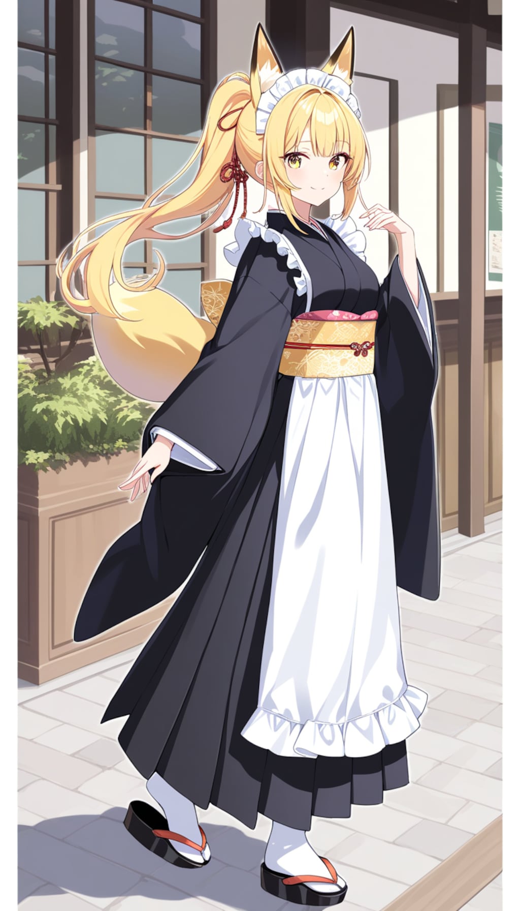 狐耳娘和メイド