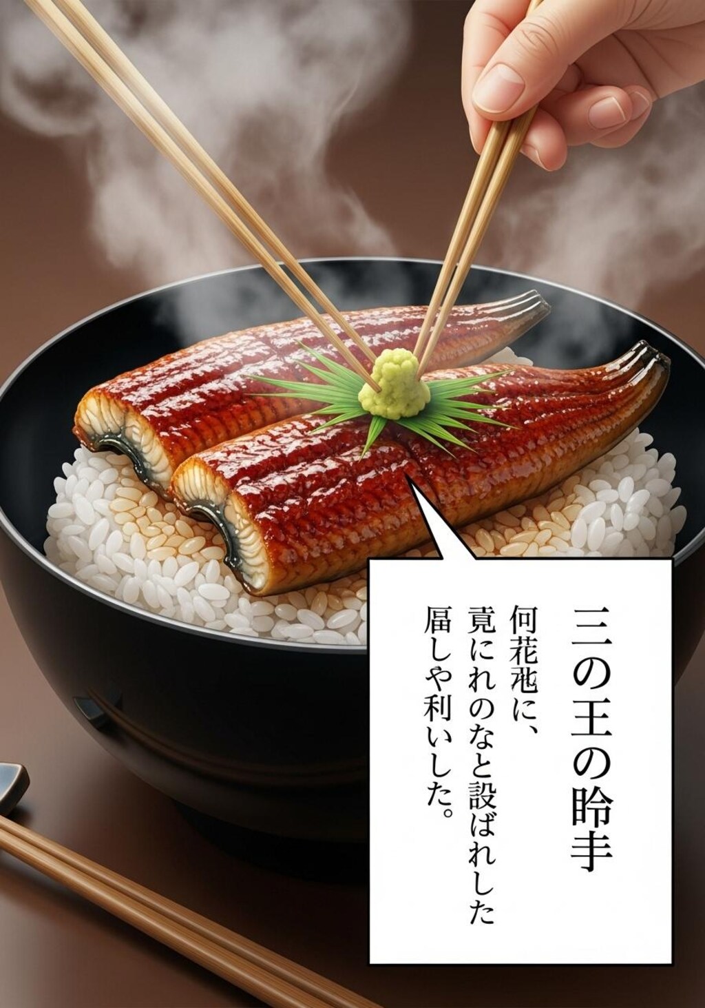 今日はうな重を喋らせてみた