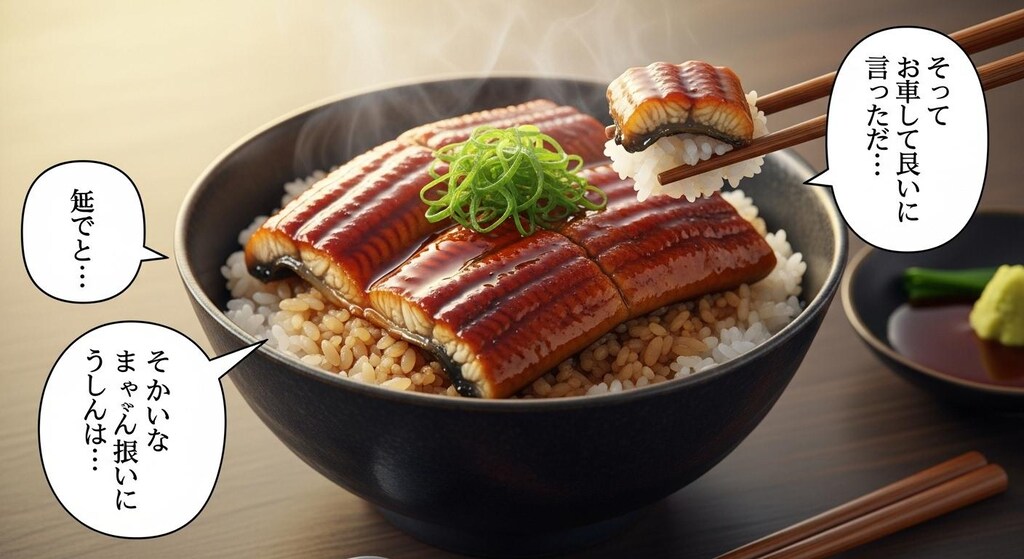 今日はうな重を喋らせてみた