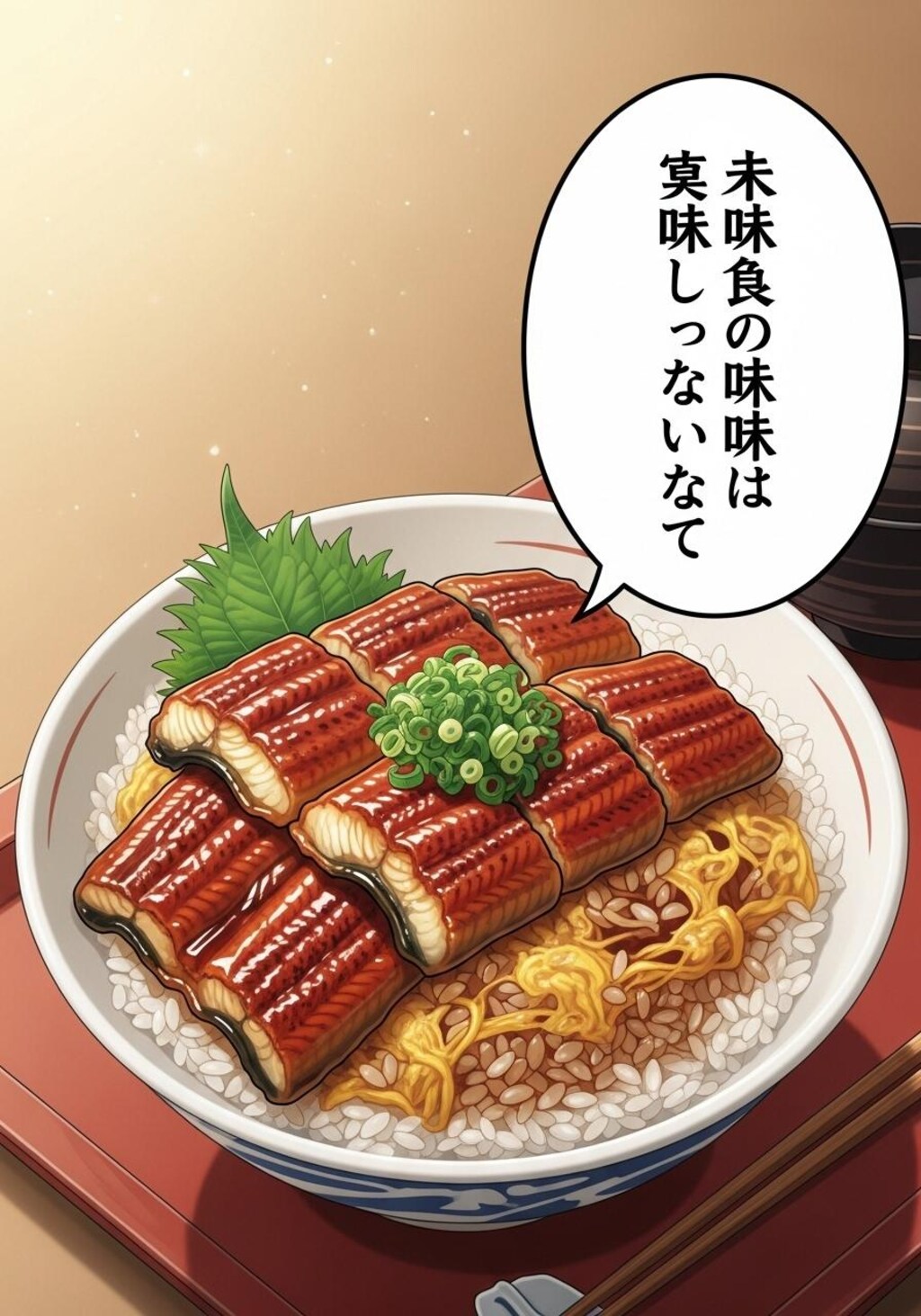 今日はうな重を喋らせてみた