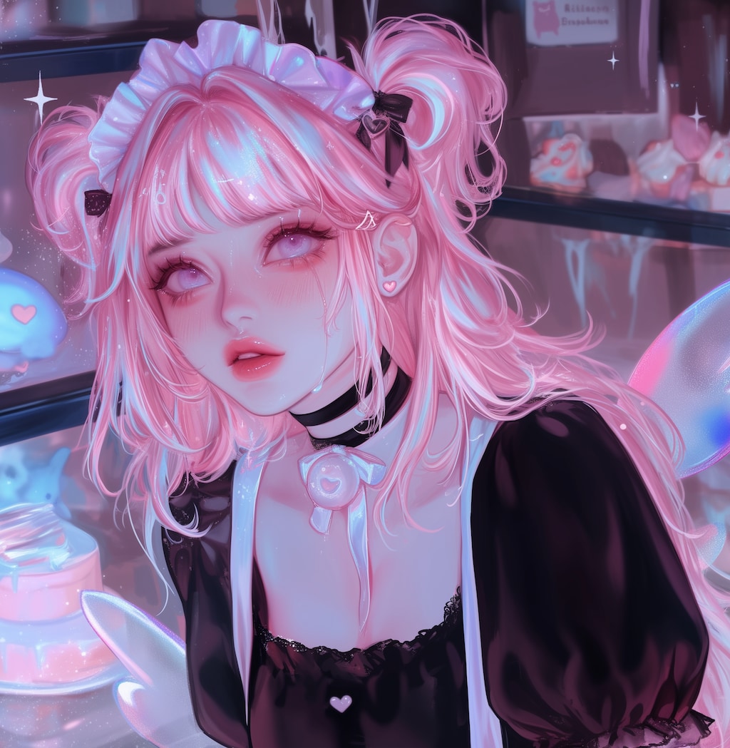 ⊹₊⟡⋆ Cotton Candy Maid⭑.ᐟ