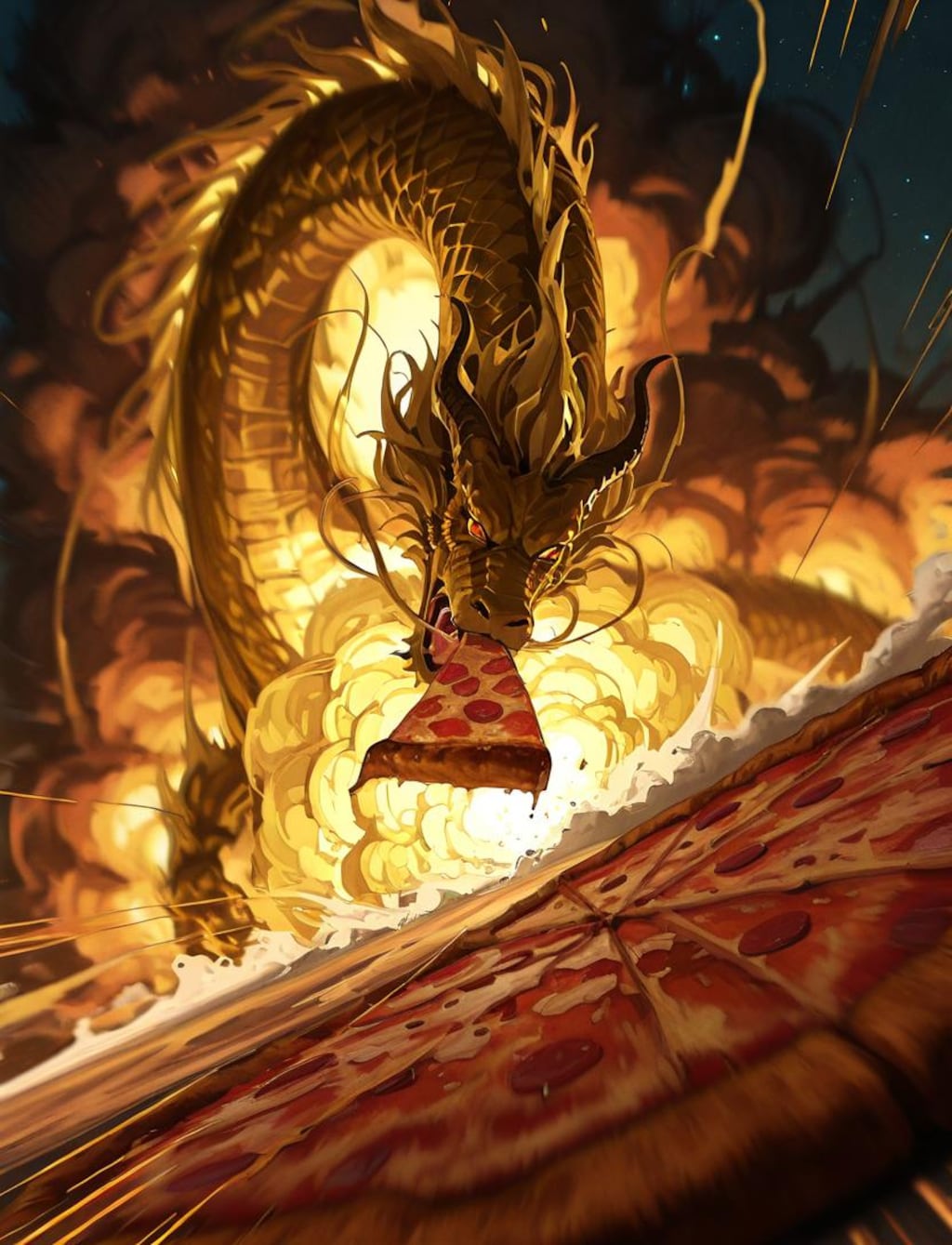 ゴ ー ル デ ン お ピ ッ ツ ァ ド ラ ゴ ン🍕🐉