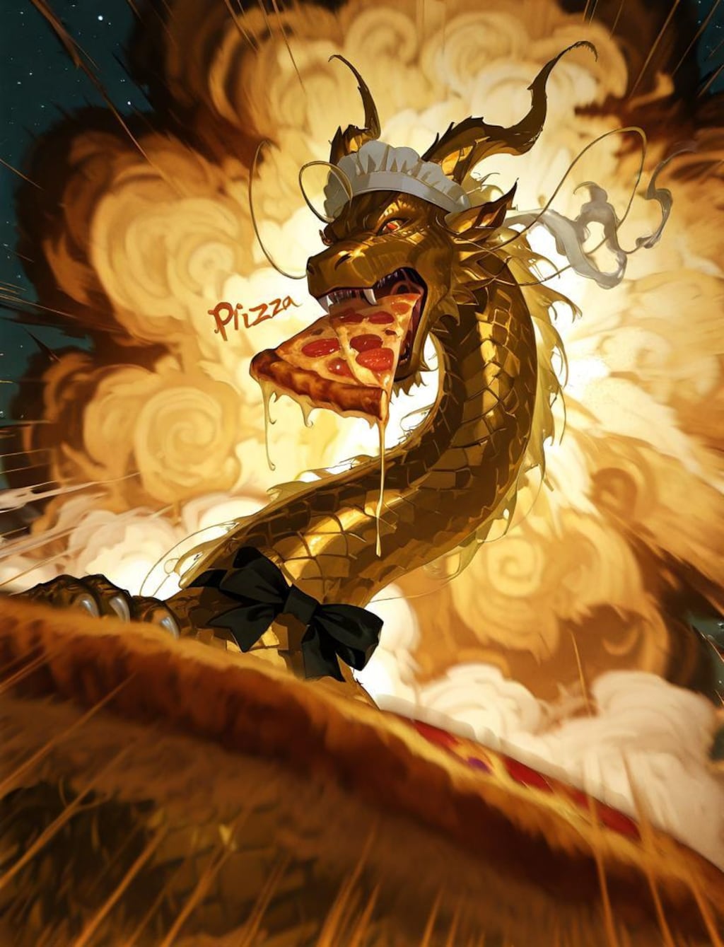 ゴ ー ル デ ン お ピ ッ ツ ァ ド ラ ゴ ン🍕🐉