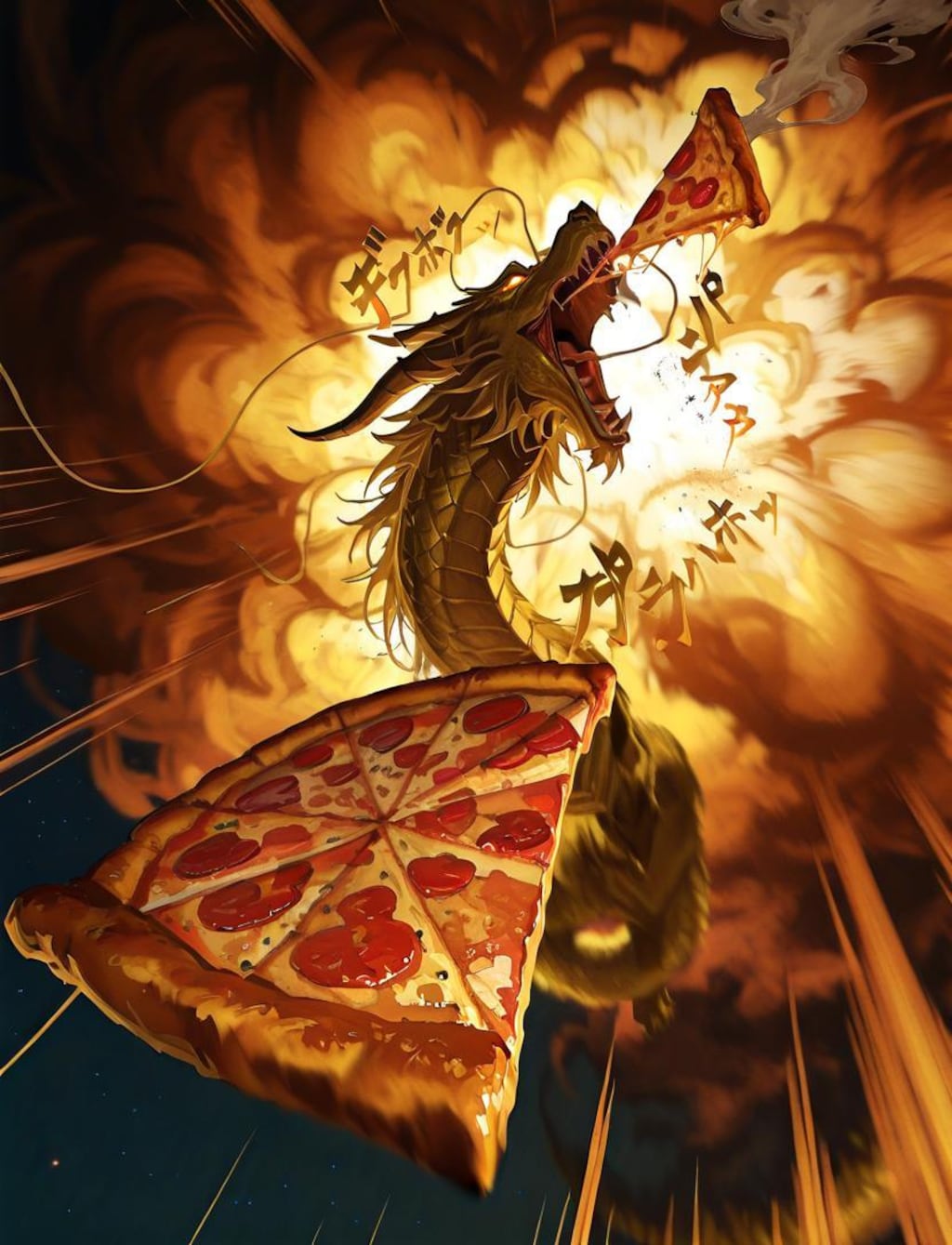 ゴ ー ル デ ン お ピ ッ ツ ァ ド ラ ゴ ン🍕🐉