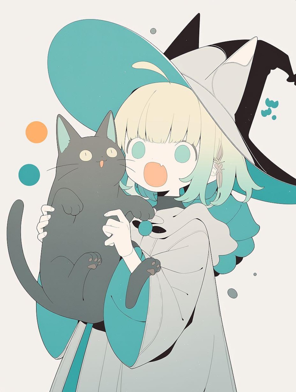 green and gray, orange