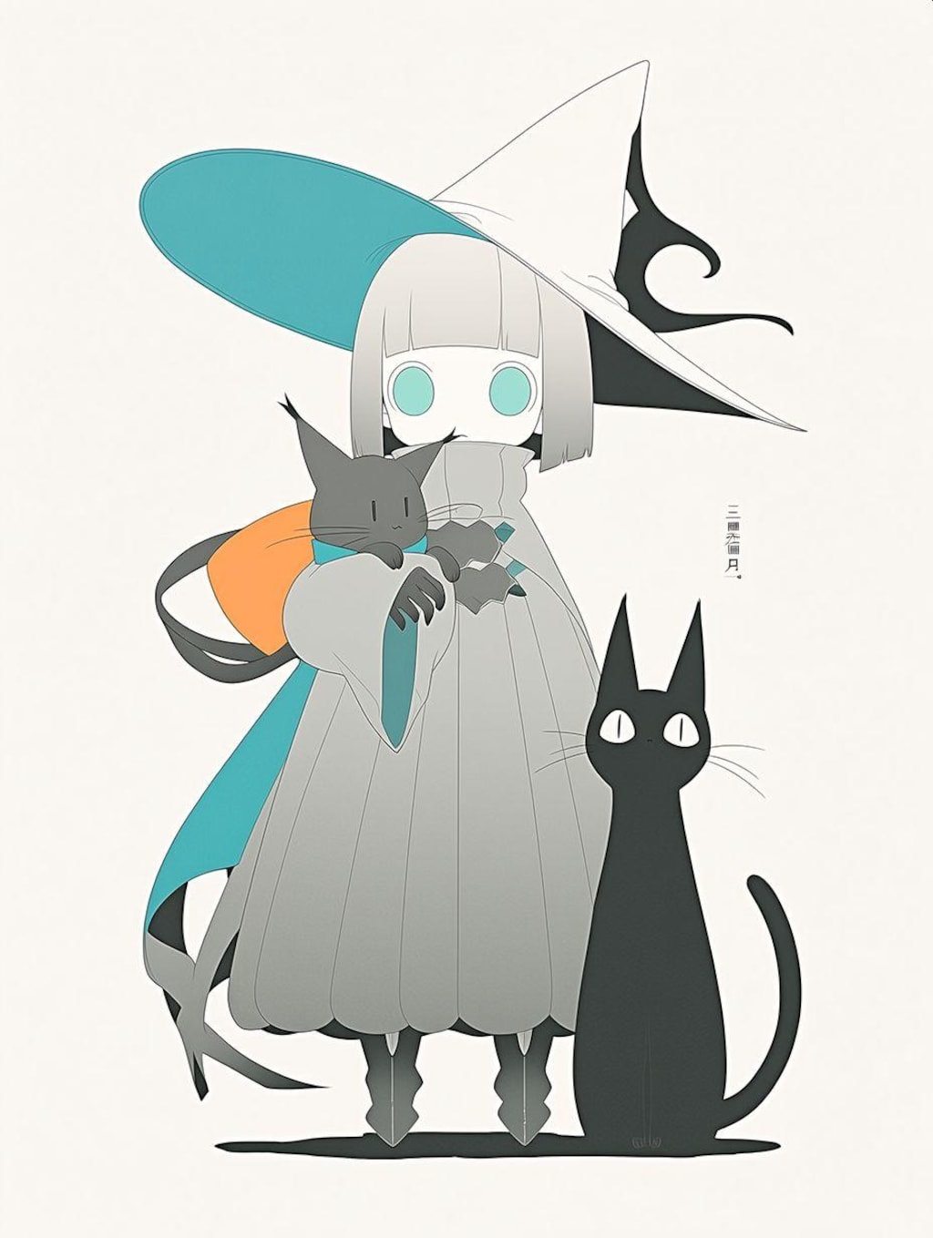 green and gray, orange