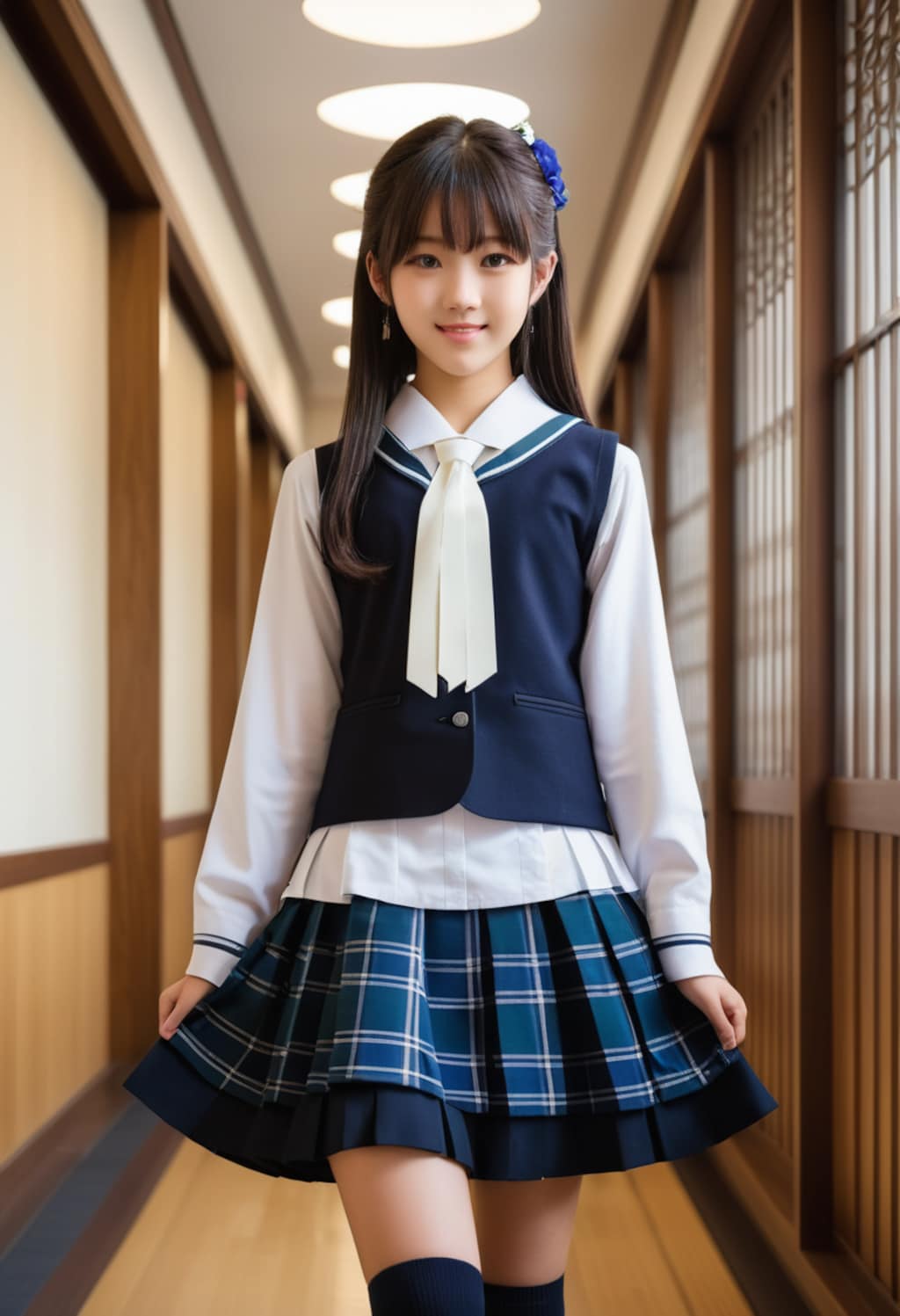 キュートなデザインのゴスロリ風お嬢様学校制服