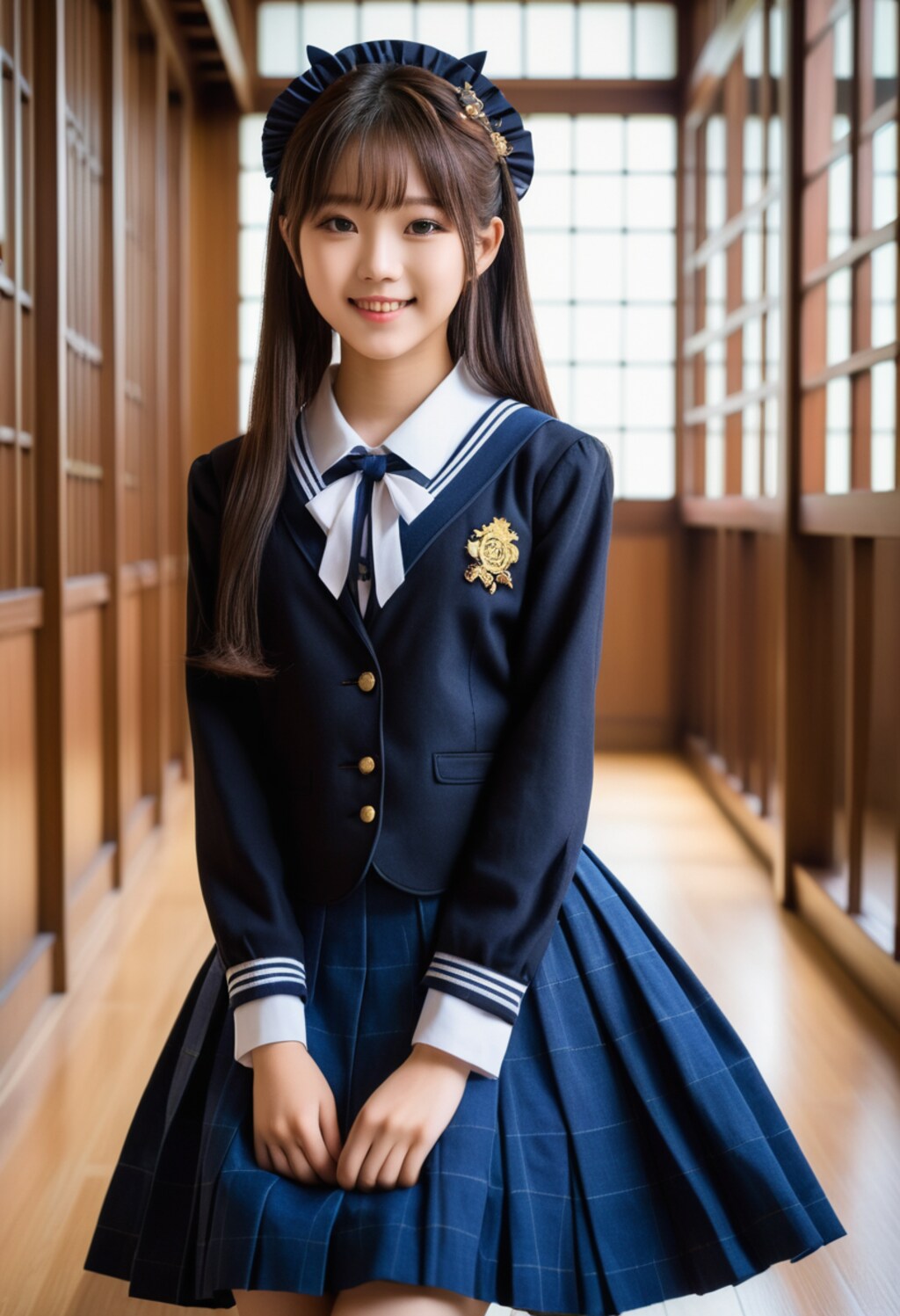 キュートなデザインのゴスロリ風お嬢様学校制服