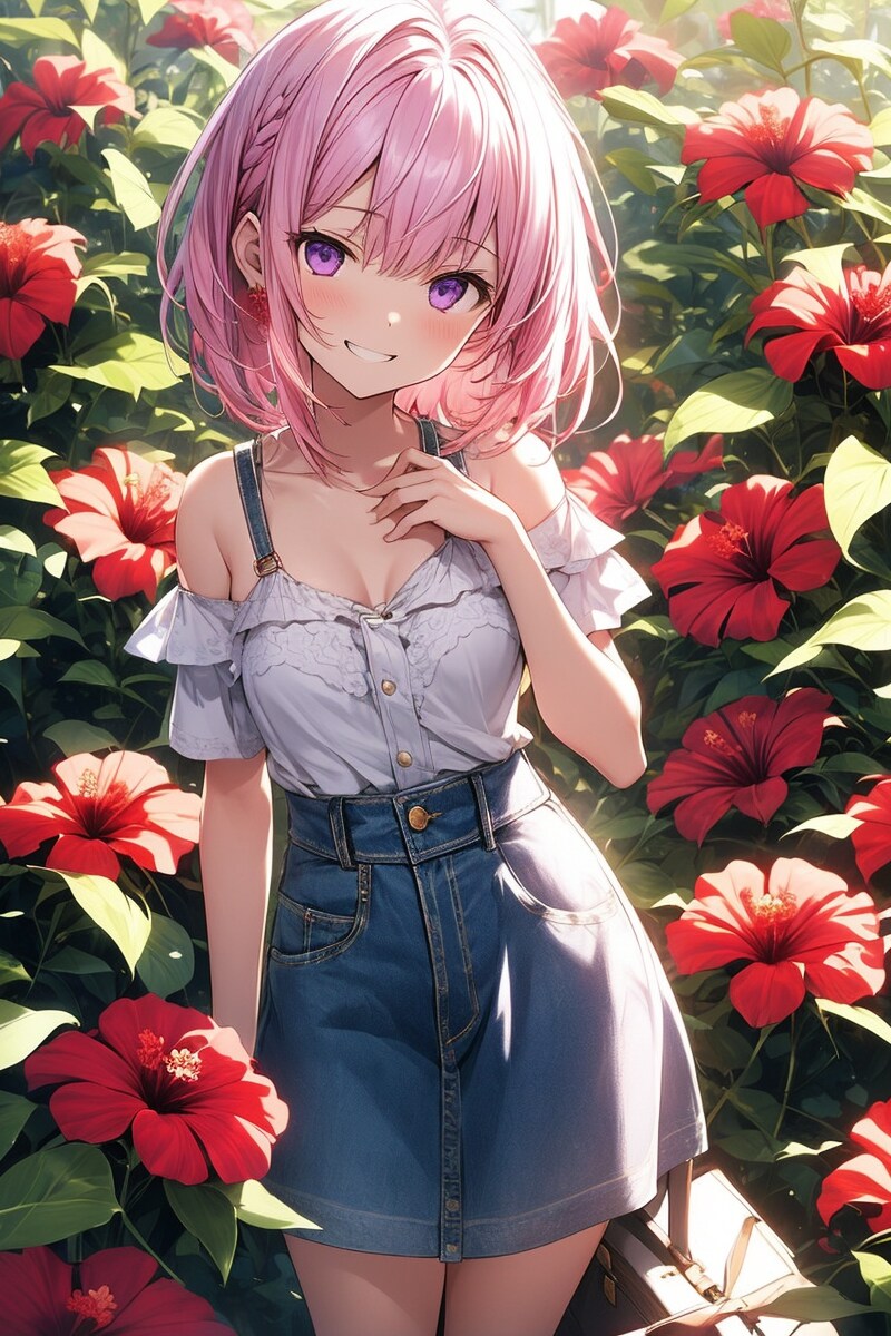 ハイビスカスと美濃羽詩帆